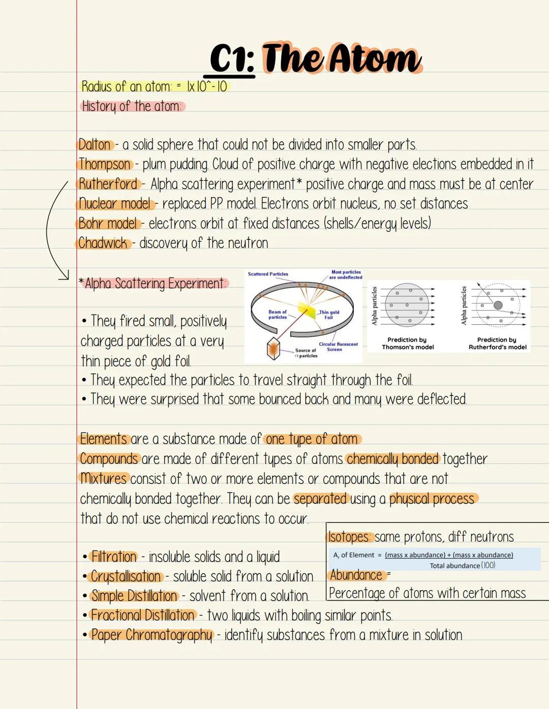 GCSE Chemistry Revision Notes