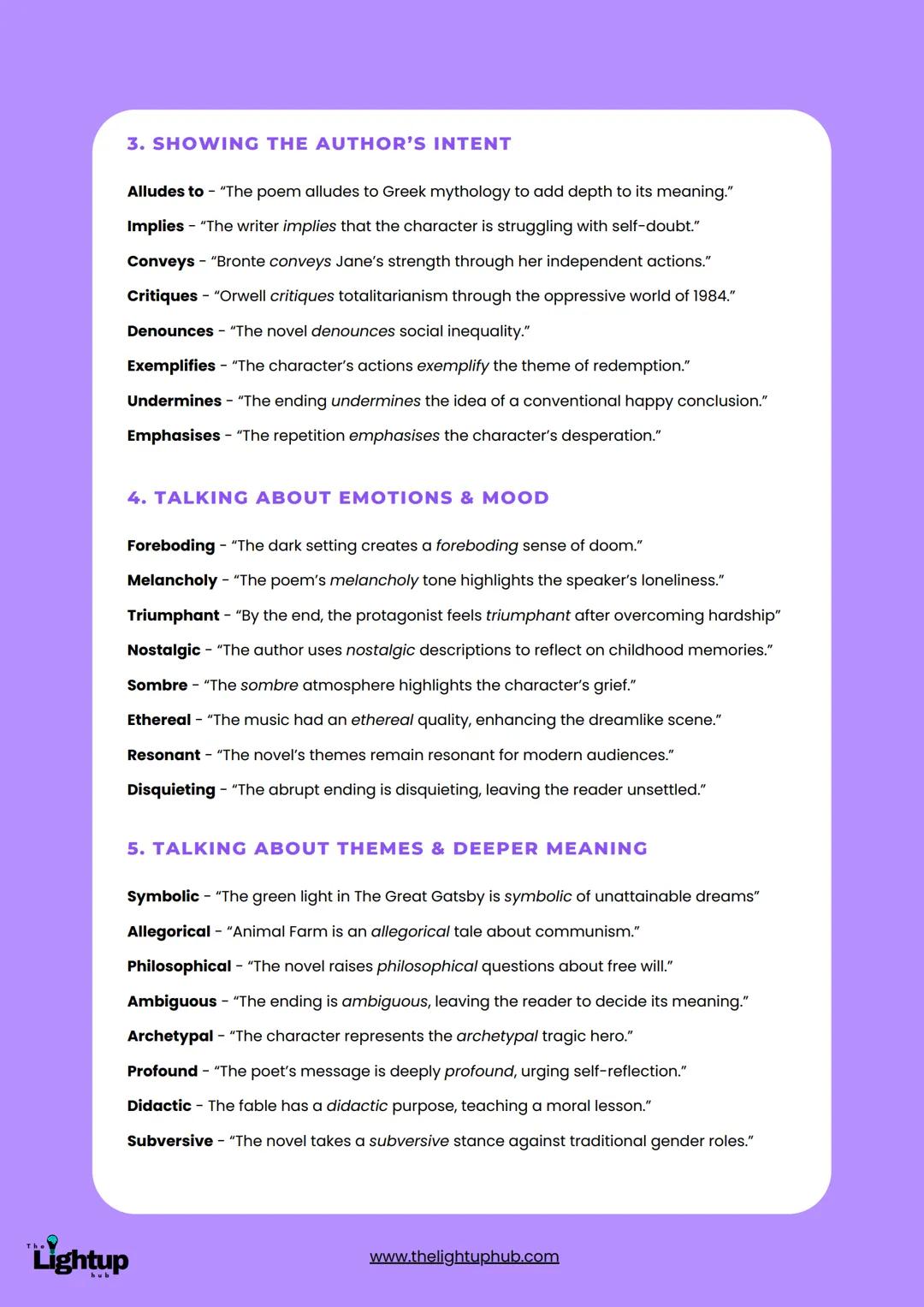 ESSAY-
BOOSTING
WORD BANK
Want to make your essays sound more sophisticated? Swap out simple words for
high-impact ones! Here's a huge bank
