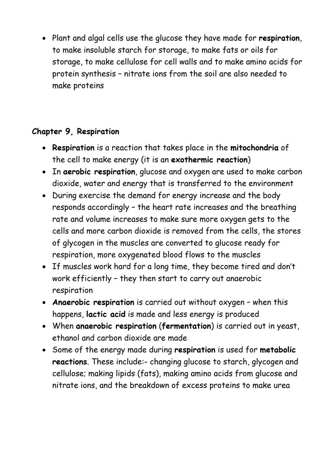Biology paper 1 key points
Chapter 1, Cell structure and transport
• Light microscopes contain an eyepiece lens, objective lens, stage,
cour