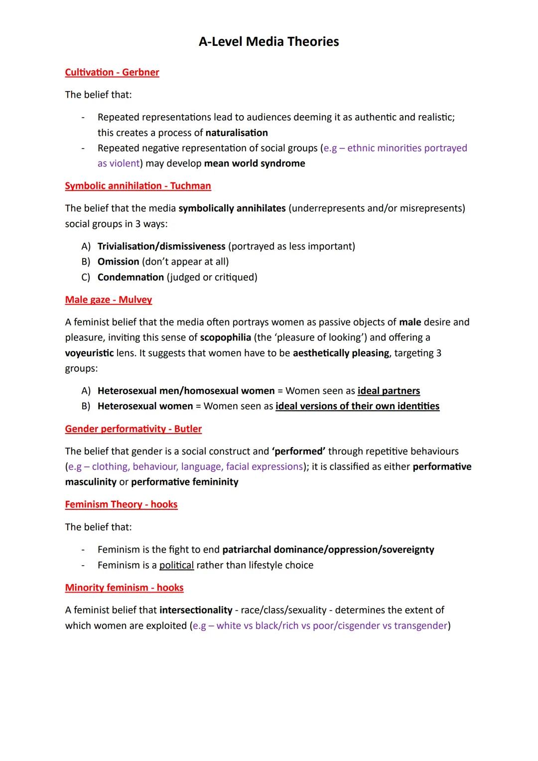 Binary opposites - Strauss
A-Level Media Theories
Media Language:
2 concepts related but opposite in meaning (e.g - hero vs villain, man vs