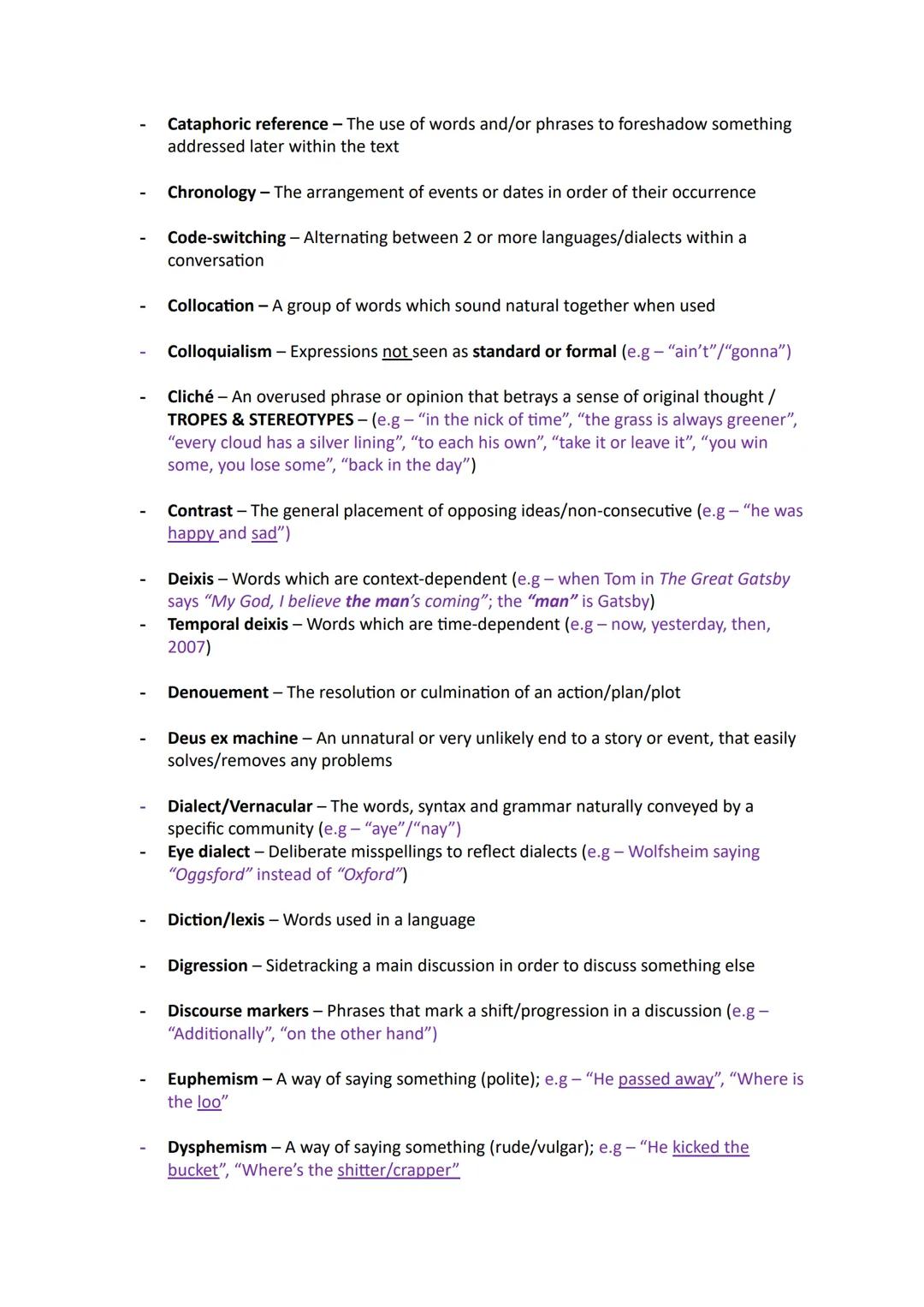 TYPES OF REPETITION:
- Syntactic parallelism - The repetition of any word or phrase used in ANY way
(umbrella term)
- Anaphora - The repetit
