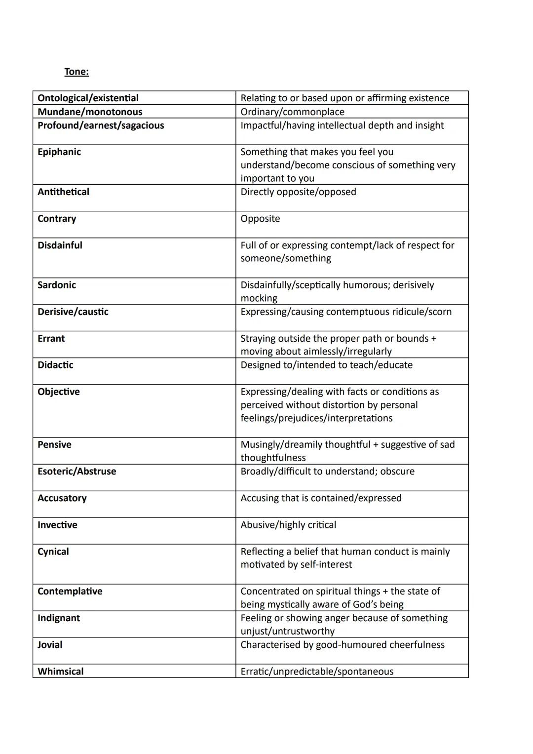 TYPES OF REPETITION:
- Syntactic parallelism - The repetition of any word or phrase used in ANY way
(umbrella term)
- Anaphora - The repetit