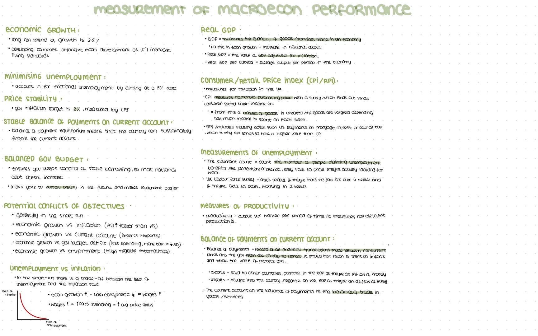 economic GROWTH:
measurement of Macroecon PERFORMance
• long in trend of growth is 2.5%
developing countries prioritize ecan development as