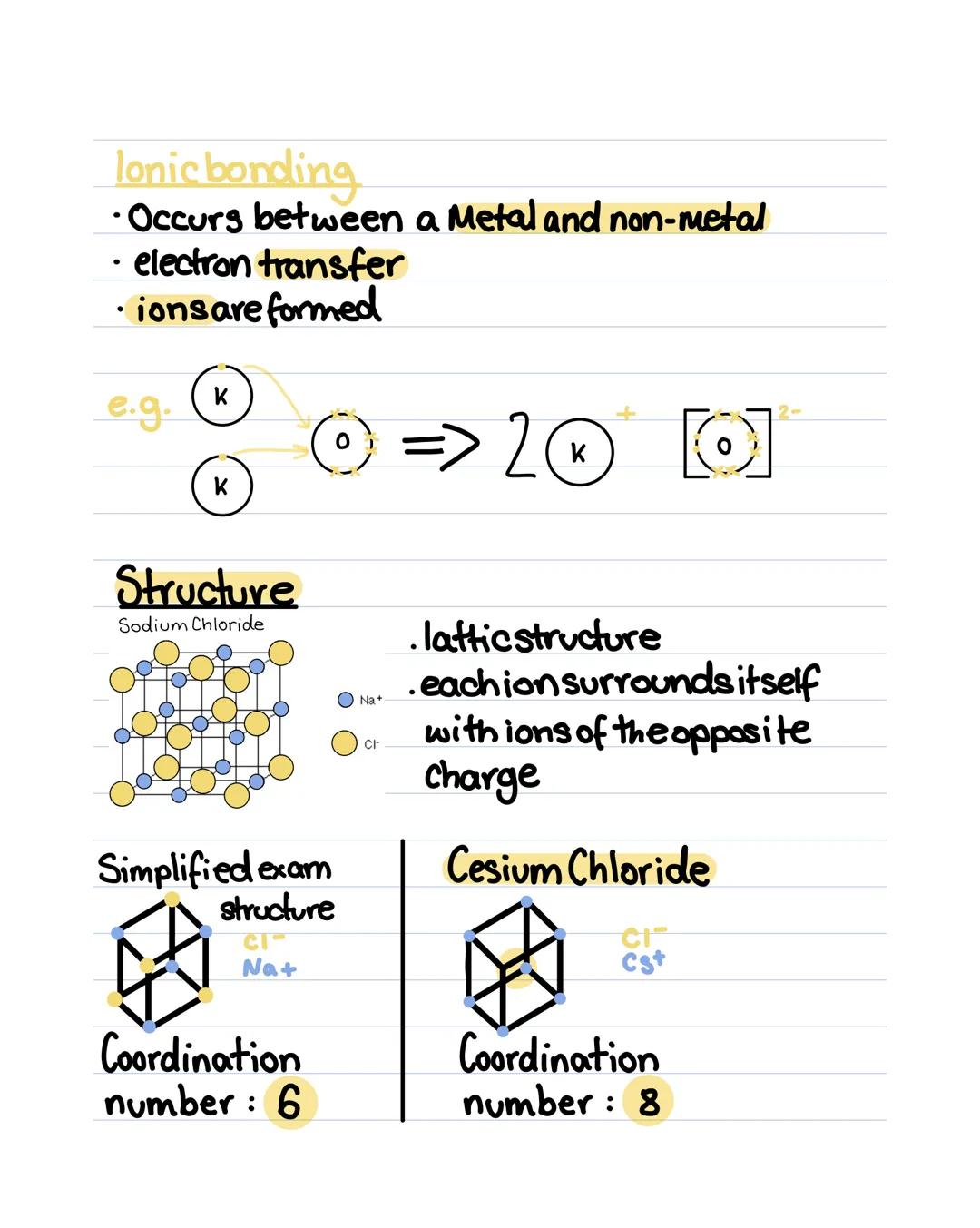 Topic 1.46-Bonding and solid structures
Moremetal
Stronger bonds
Types of bonding
• Metallic bonding - Metals only
O lonic bonding - Metal