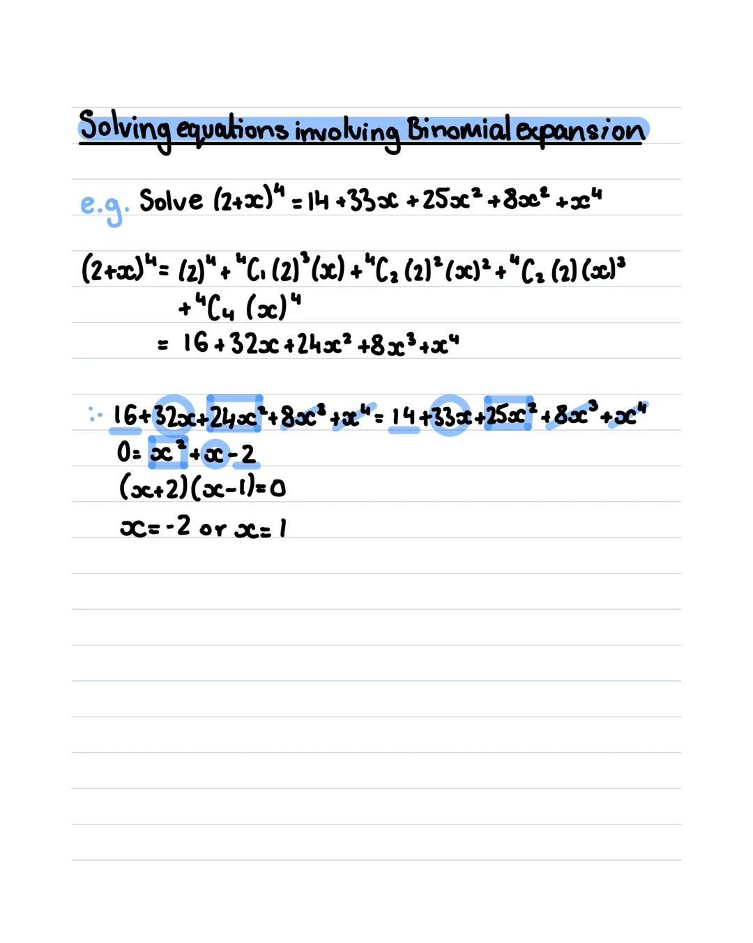 Binomial theorem.
(1+x)² =
1
1
xx
x
x
3
= 1+2x+x²
(1+x)³ = (1+2x+x²) x (1+x)
= x 1 2x x²
1 1 2x x²
xx 2x² x³
= 1+3x+3x²+x³
(1+x)⁴ = (1+3x+3