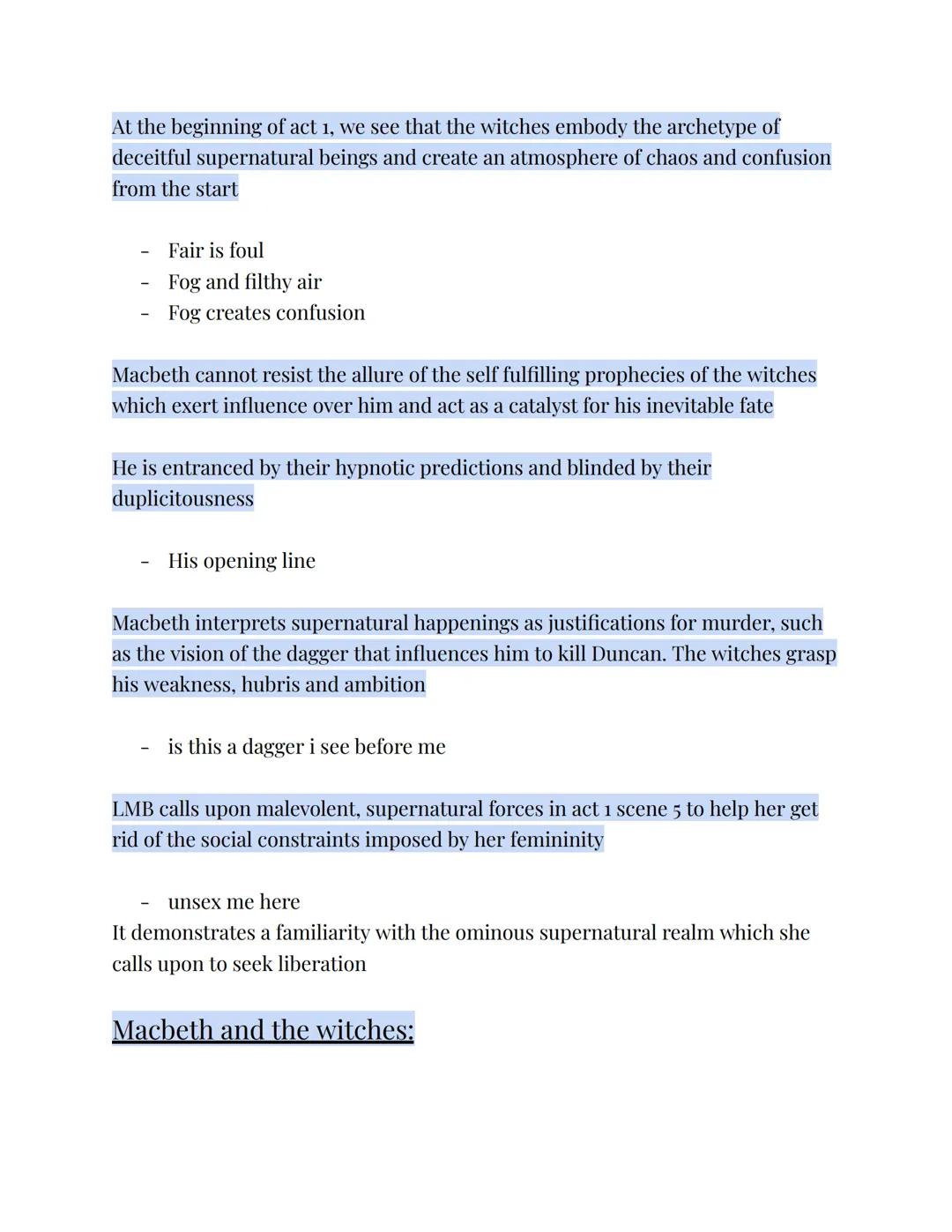 Themes:
The supernatural:
Dangerous, powerful, evil, corruptive, immoral, unnatural, ominous, pernicious
(having a harmful effect)
The trage