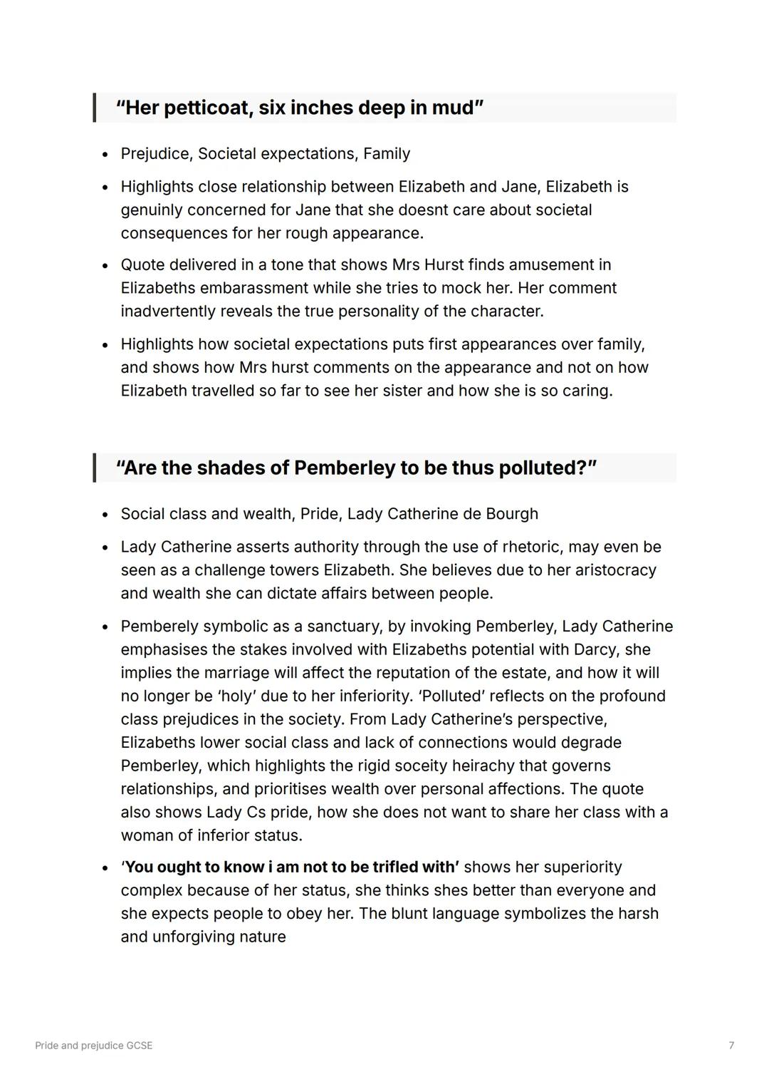 Pride and prejudice GCSE
Writers Methods and Techniques:
Tone
• The tone of Pride and Prejudice is generally satirical and ironic, which
has
