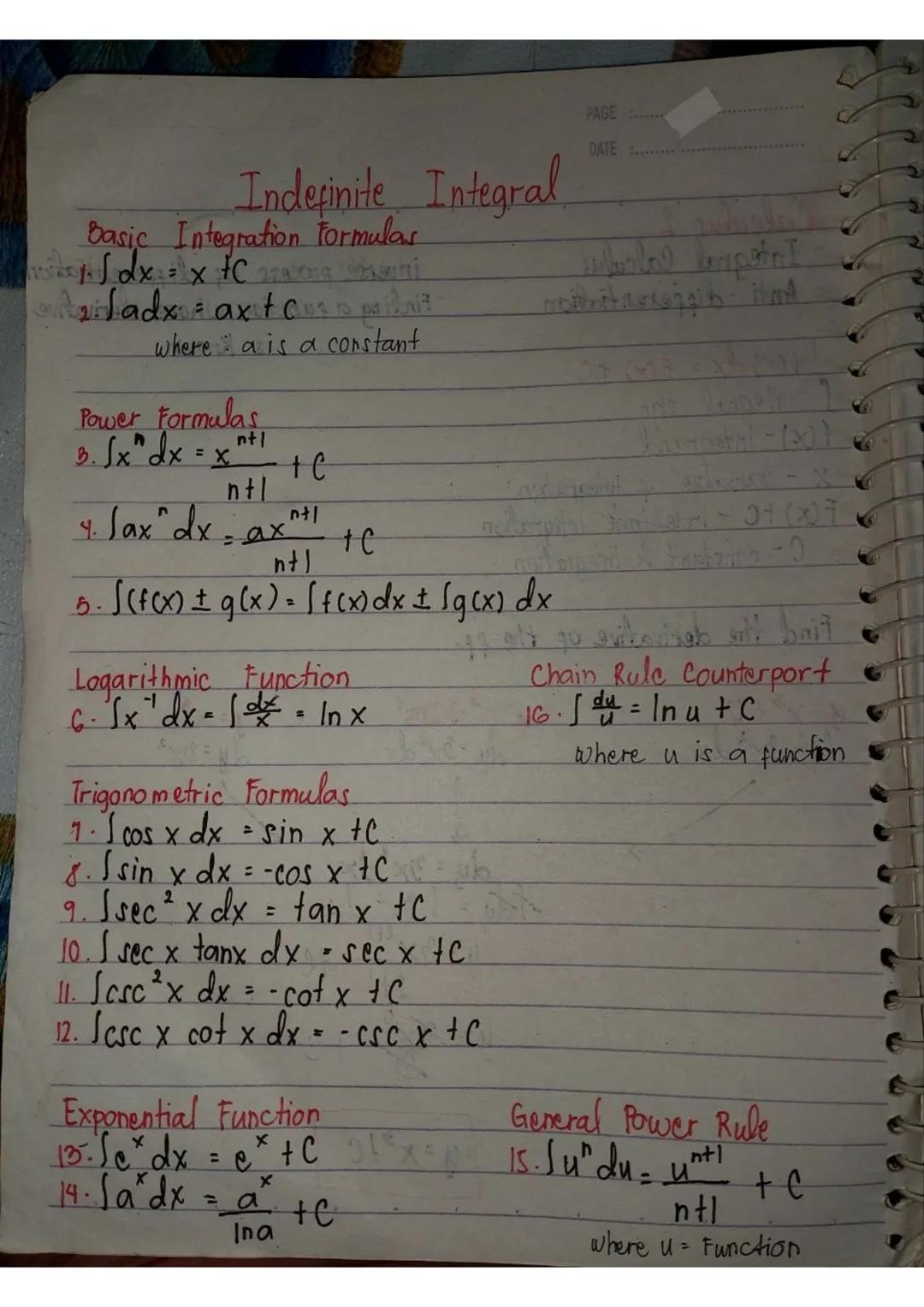 --- OCR Start ---
உ
PAGE..........DATE...
Calculus 2
- Integral Calculus
- Anti -differentiation
$\int f(x)dx = F(x) + C$
$\int$ integral si