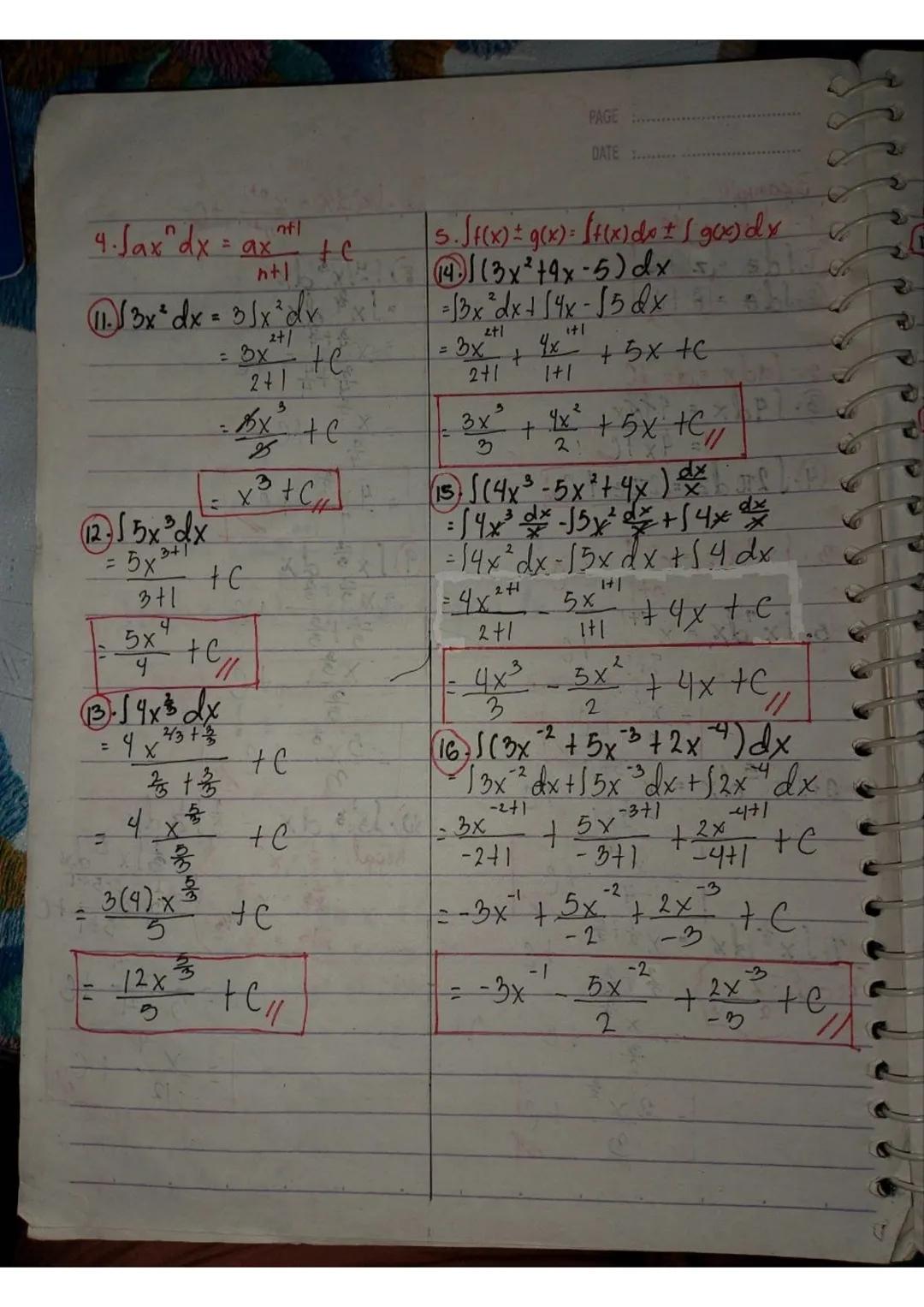--- OCR Start ---
உ
PAGE..........DATE...
Calculus 2
- Integral Calculus
- Anti -differentiation
$\int f(x)dx = F(x) + C$
$\int$ integral si