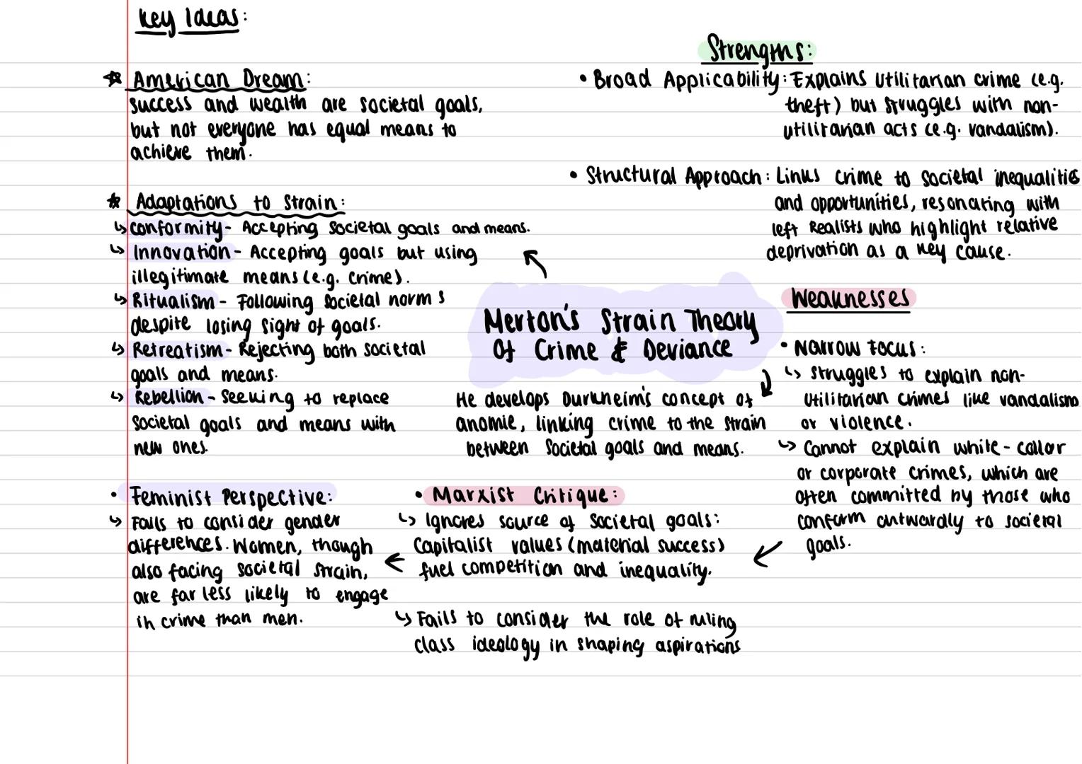 Functionalist Theory - Crime & Deviance
see society based on value consensus. It sees members of society
as sharing a common culture. A cult