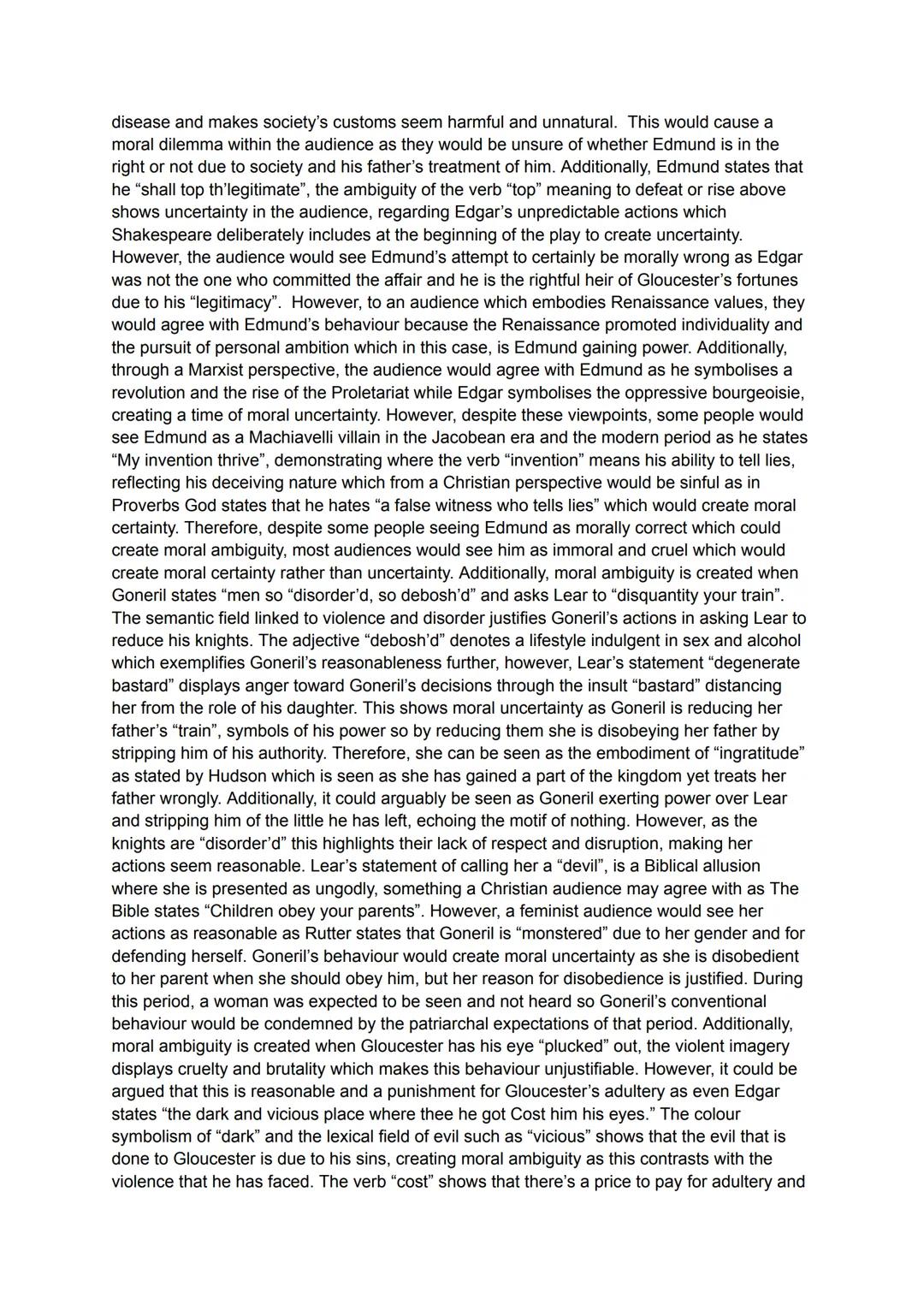 Analyse the ways in which Shakespeare presents a time of uncertainty in King Lear.
Millie M
Shakespeare sequences events to create tension a