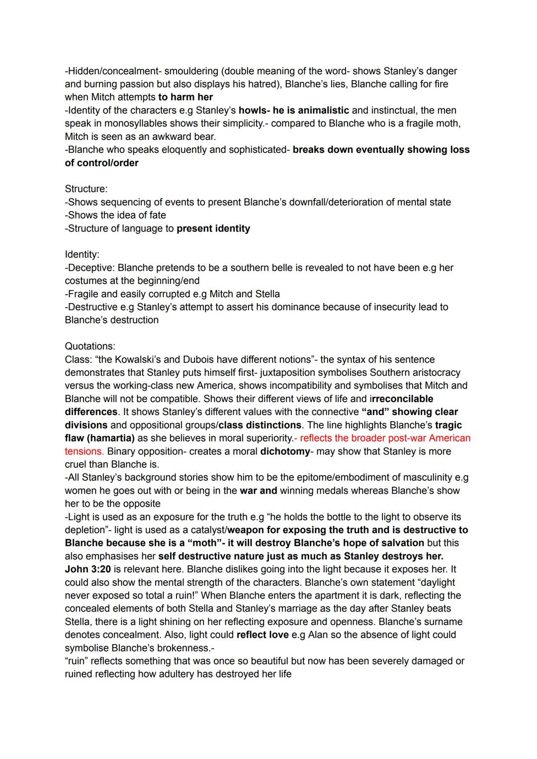 Goodman: "The play can be read as an allegorical representation of the
author's view of the world we live in"
Tennesse Williams "I have only