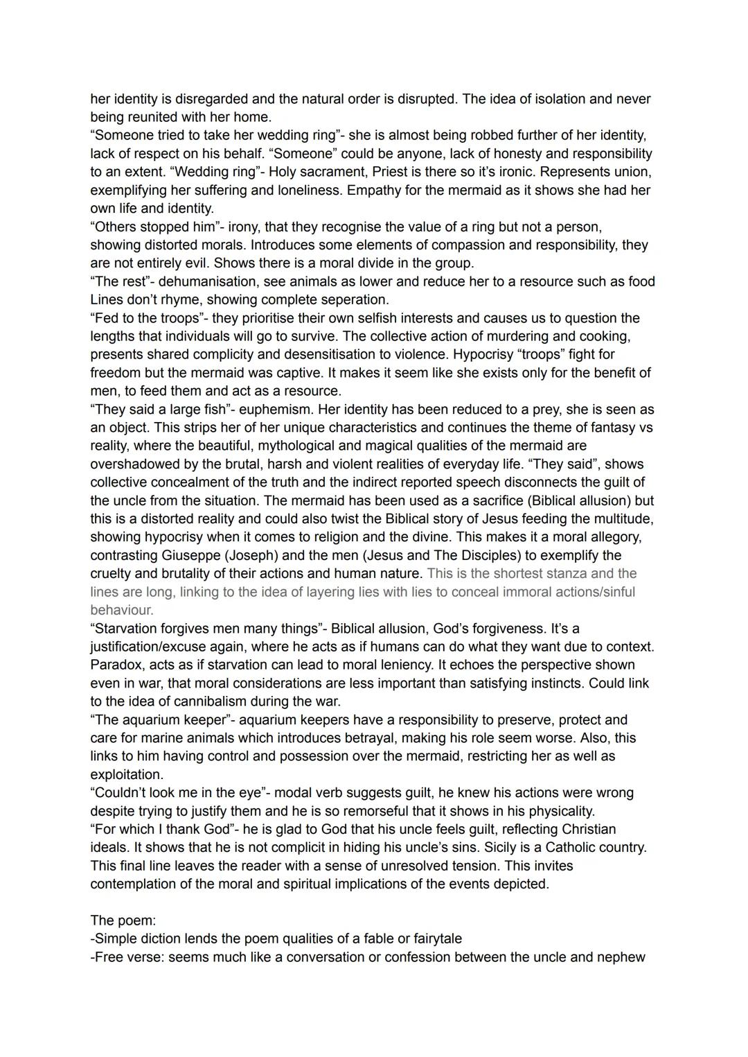 Giuseppe:
Millie M
"Giuseppe" means Joseph in Italian, this is an Biblical allusion and has religious undertones,
linking to the story of Jo