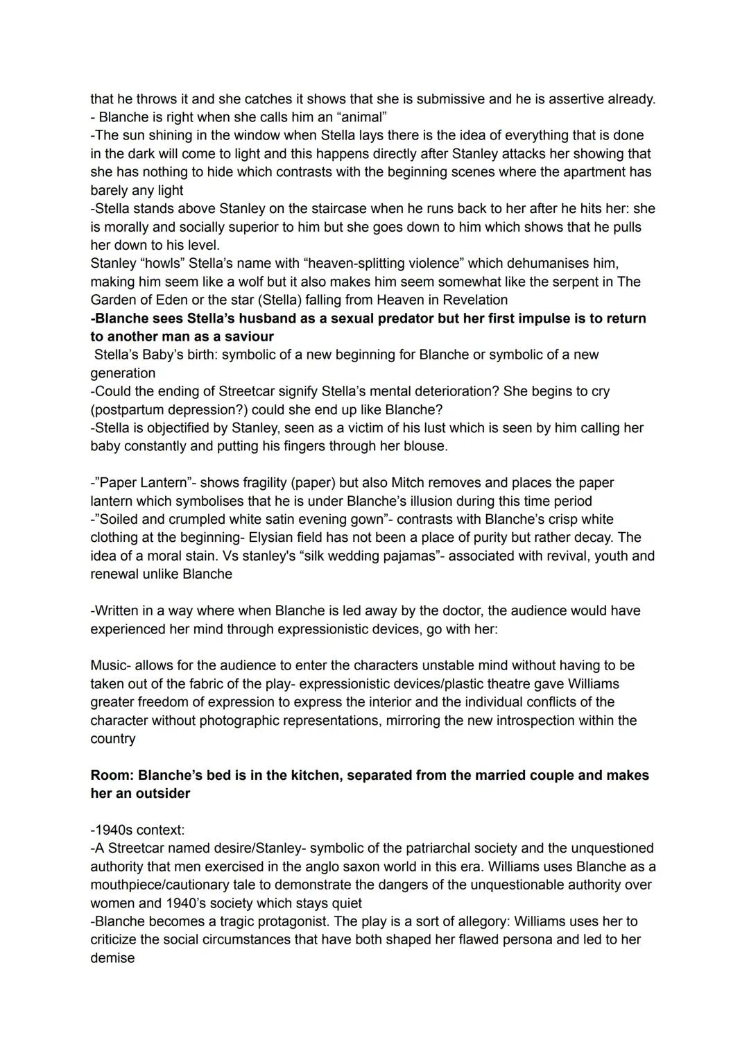 -Didactic drama
The title A streetcar named desire indicates that desire is a vehicle that has brought each of
the play's person into the dr