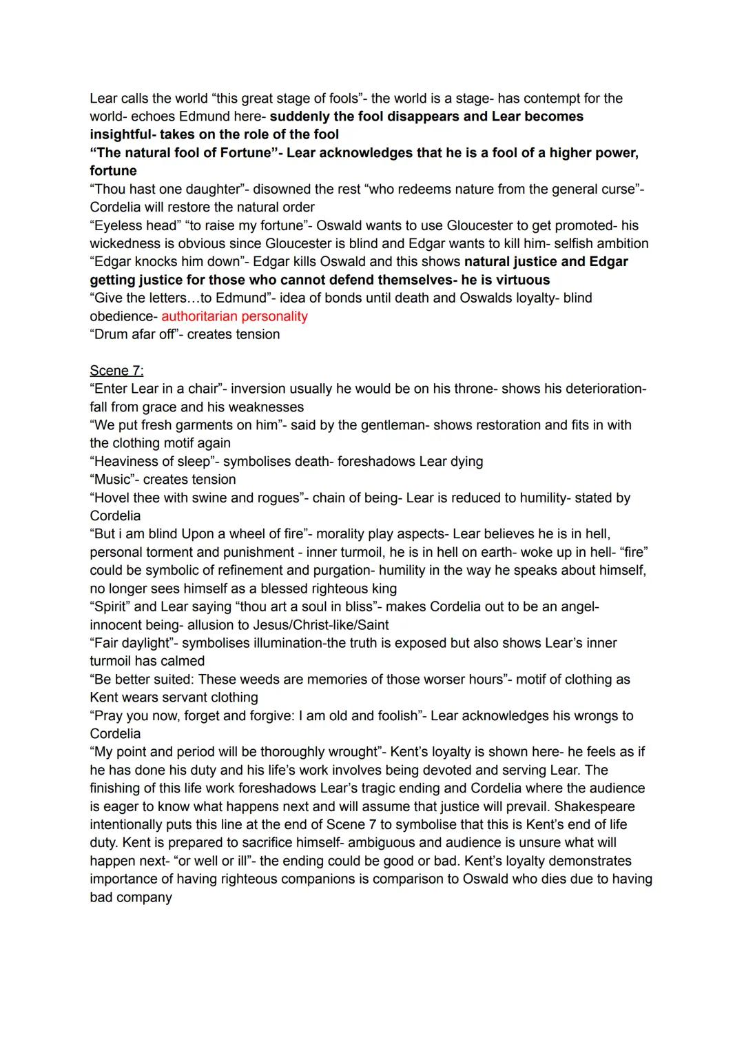 Act 4- King Lear
Act 4, Scene 1:
Millie M
-The Heath: mirrors the main plot when Lear was guided through the heath by the fool but
here Glou