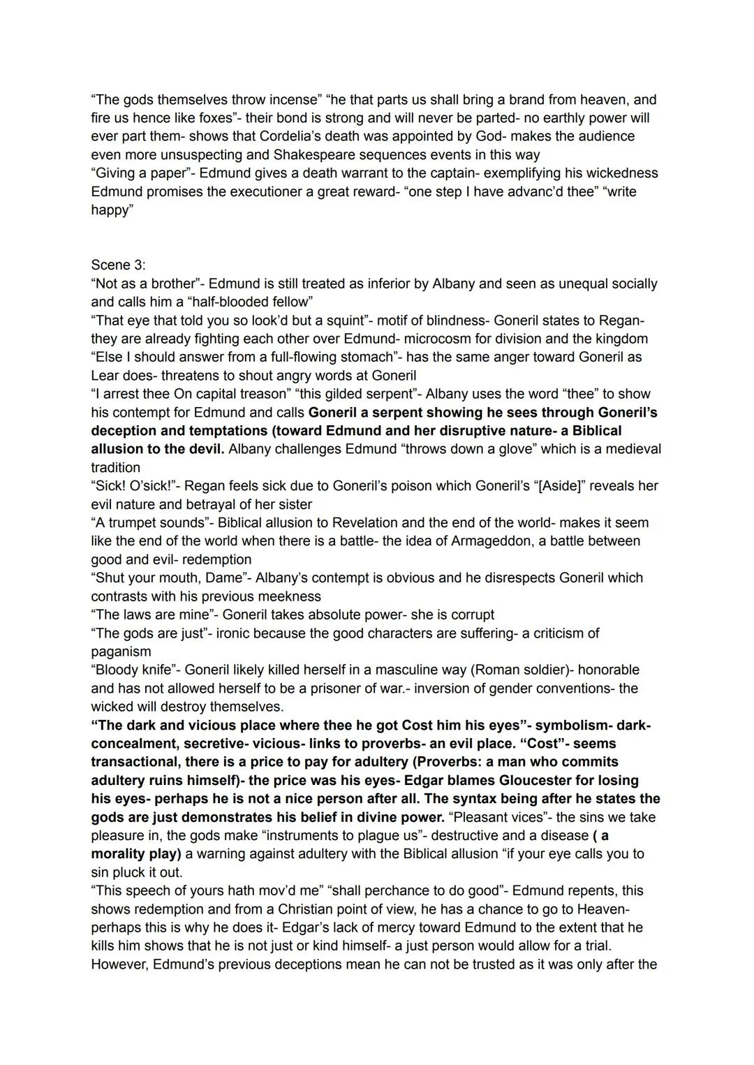 Act 5:
Scene 1:
Millie M
-Albany uses verse/imperatives-
"Domestic and particular boils"- microcosm for a civil war
"Combine together 'gains