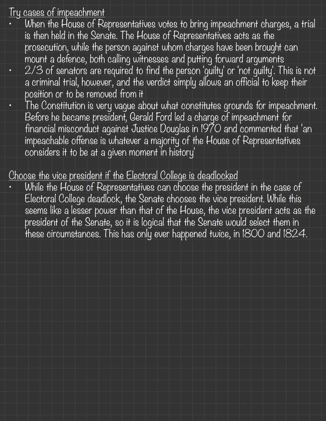 The Structure of Congress
- the US congress is bicameral, meaning it is made up of 2 chambers- the House of Representatives and the Senate
-