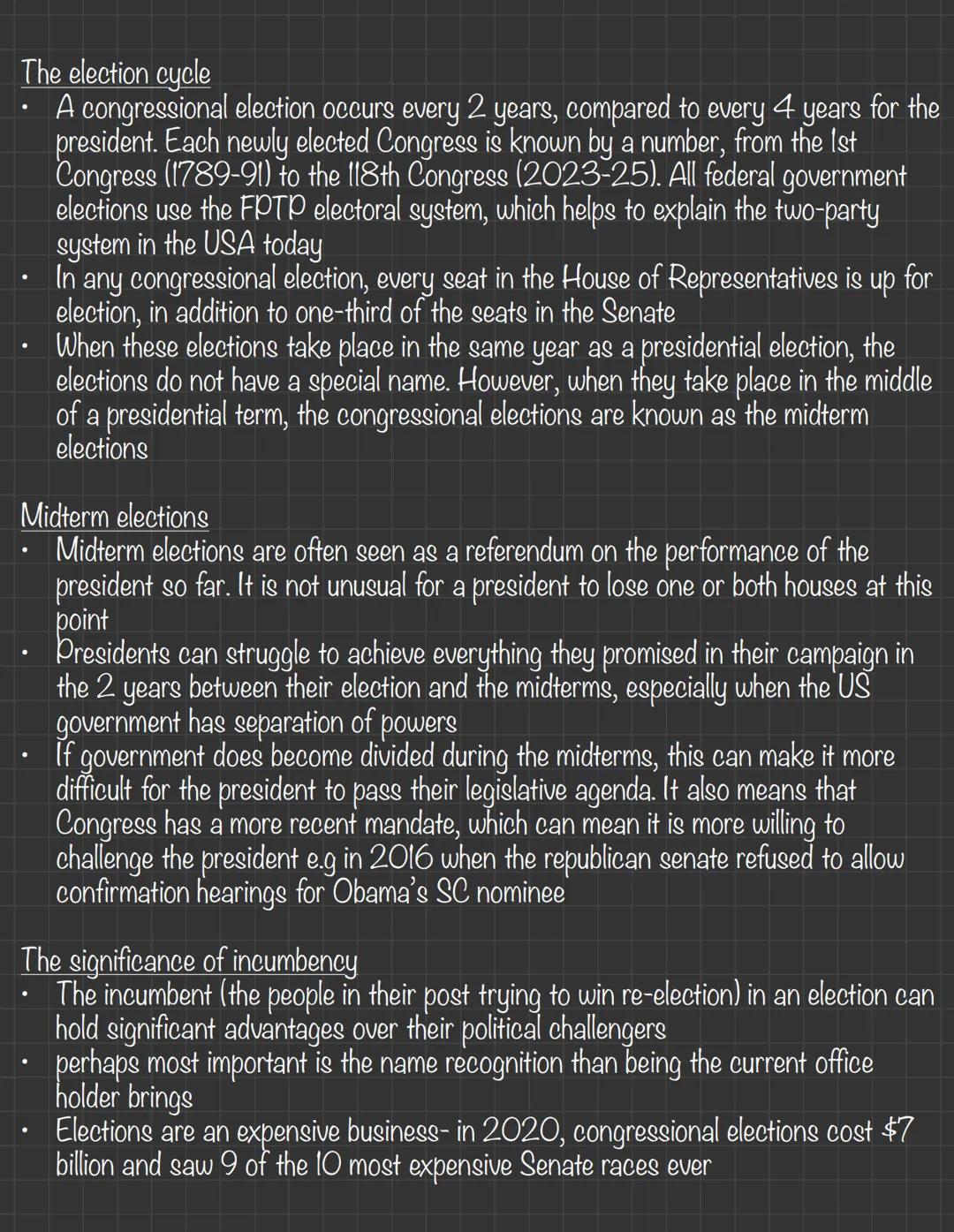 The Structure of Congress
- the US congress is bicameral, meaning it is made up of 2 chambers- the House of Representatives and the Senate
-
