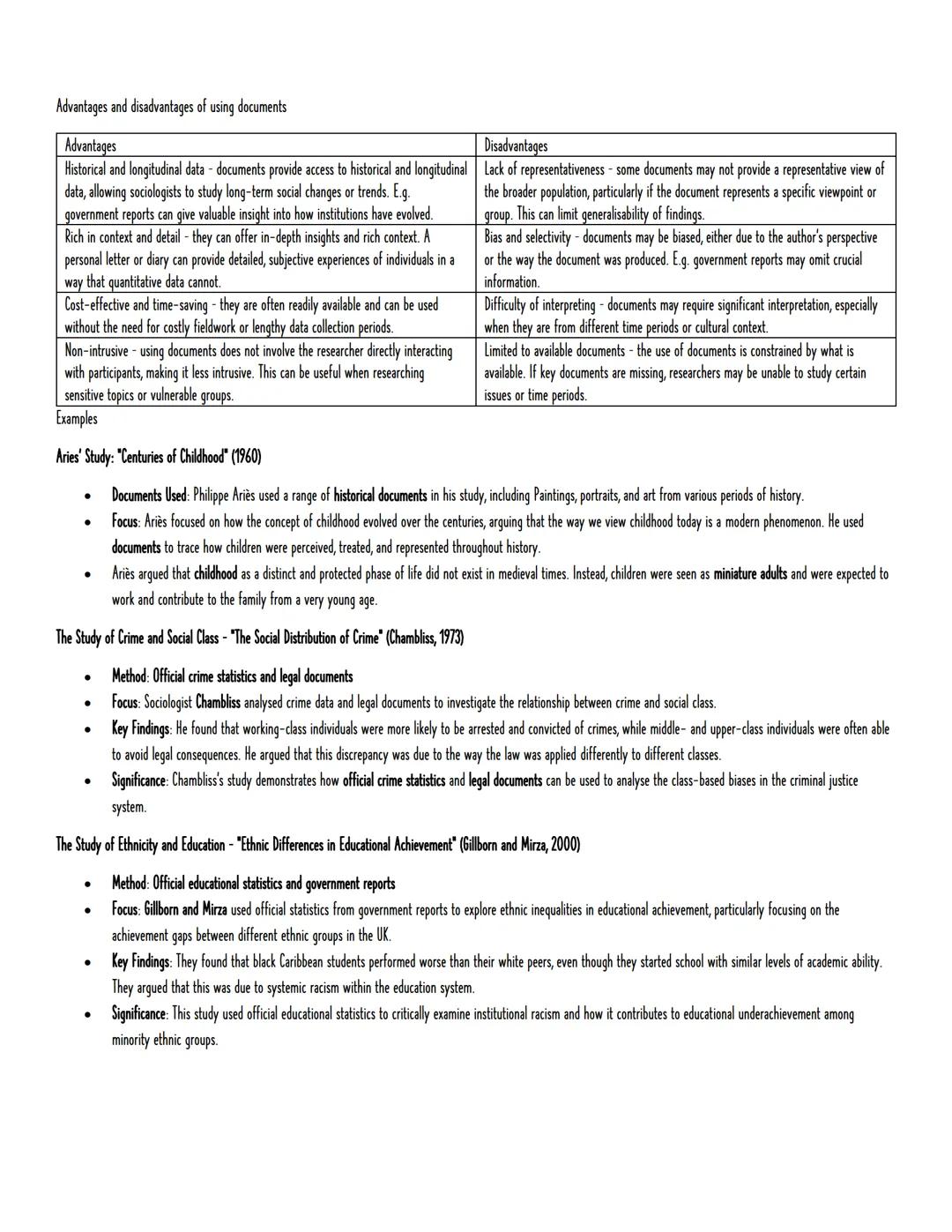 KEY WORDS
Research METHODS - Advantages AND DISADVantages
Quantitative data - refers to information that appears in numerical form, or in th