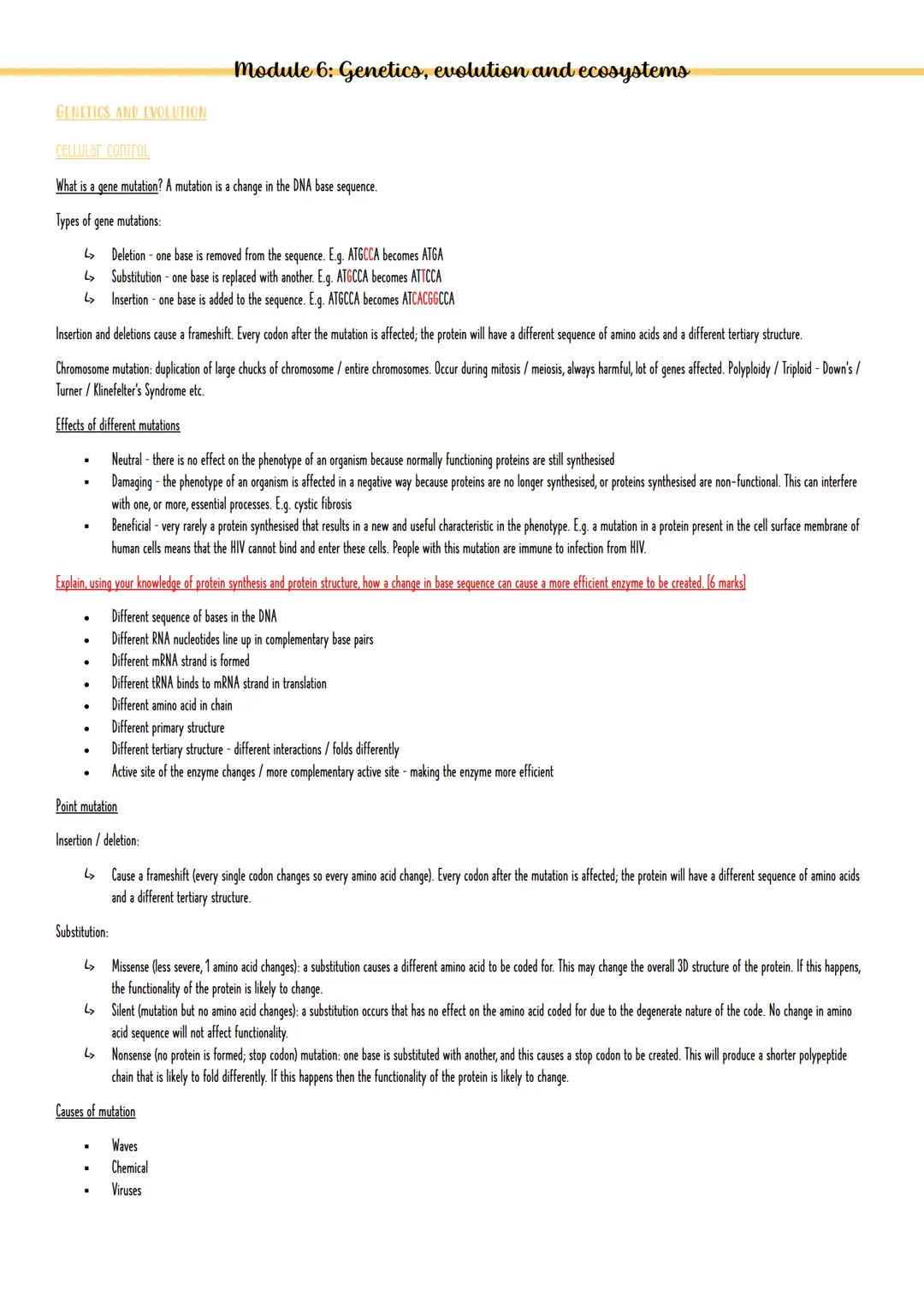 OCR A Level Biology Module 6