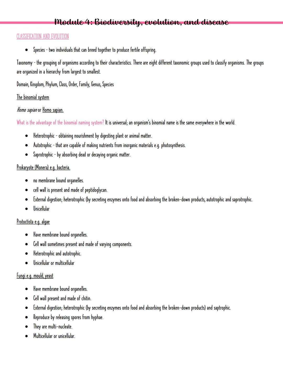 OCR A Level Biology Module 4