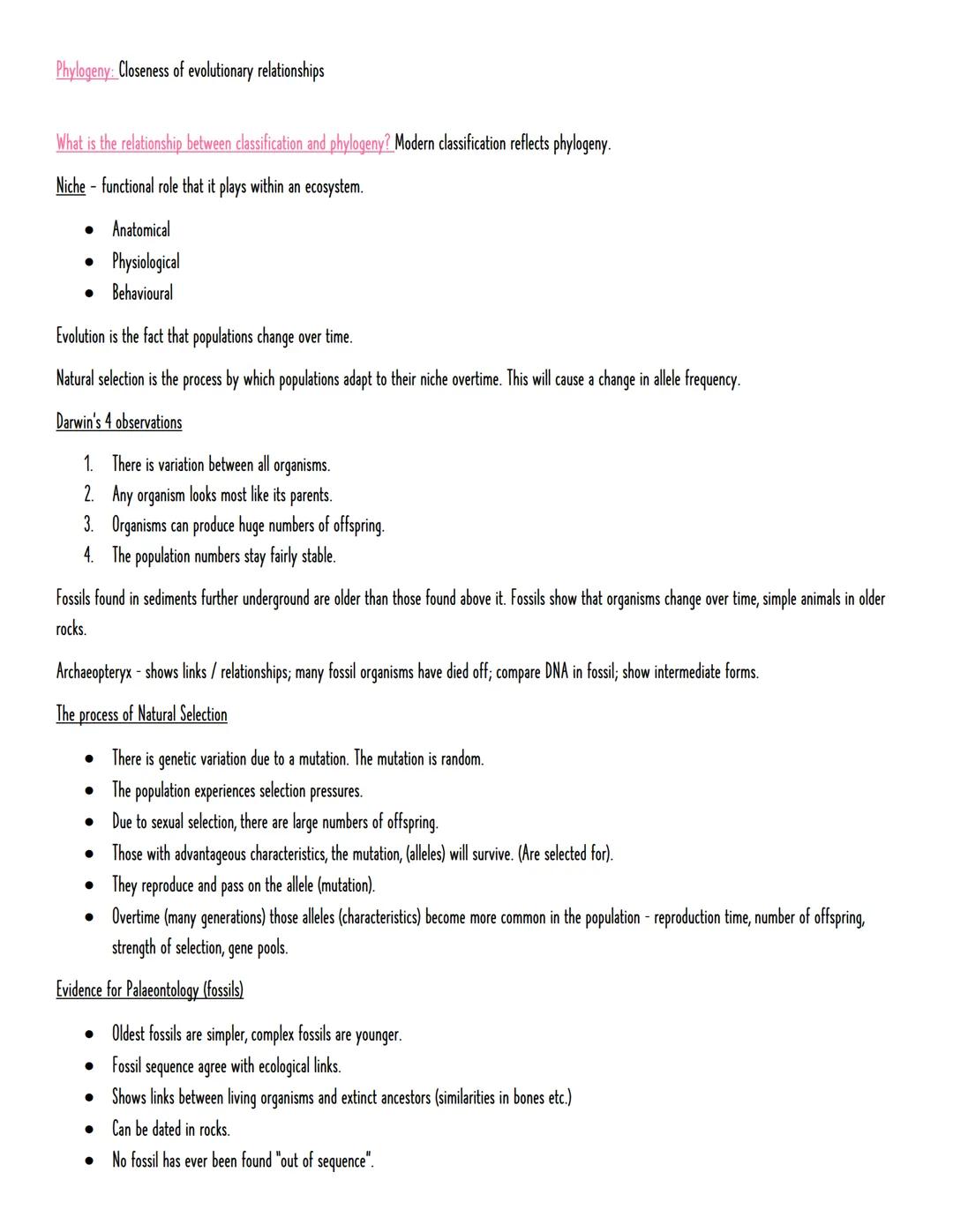 Module 4: Biodiversity, evolution, and disease
CLASSIFICATION AND EVOLUTION
• Species - two individuals that can breed together to produce f