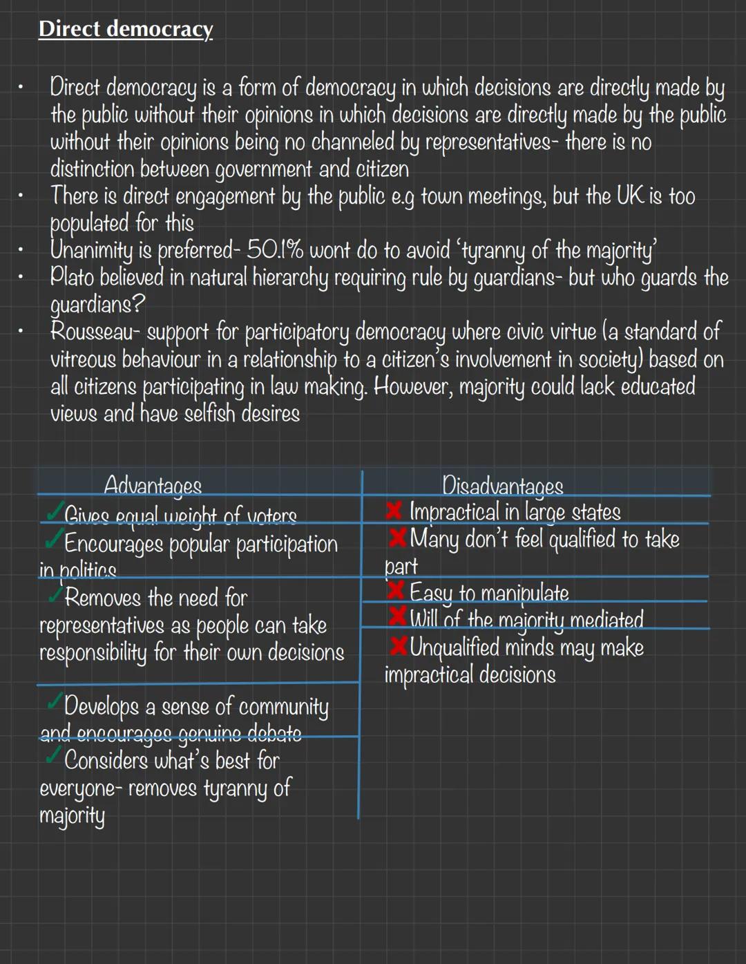 --- OCR Start ---
Democratic Theory
Churchill - "democracy is the worst form of government except all the
other forms that have been tried f