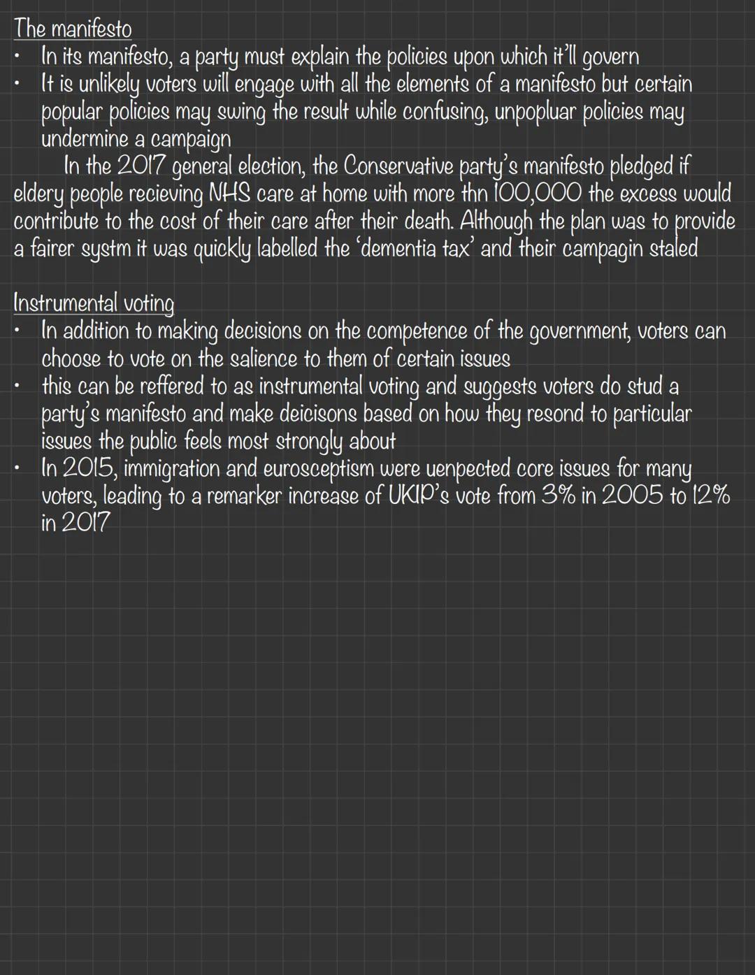 Social Factors
Class based voting & class/partisan dealignment
- Until 1996, general elections were defined by how successful the Labour and