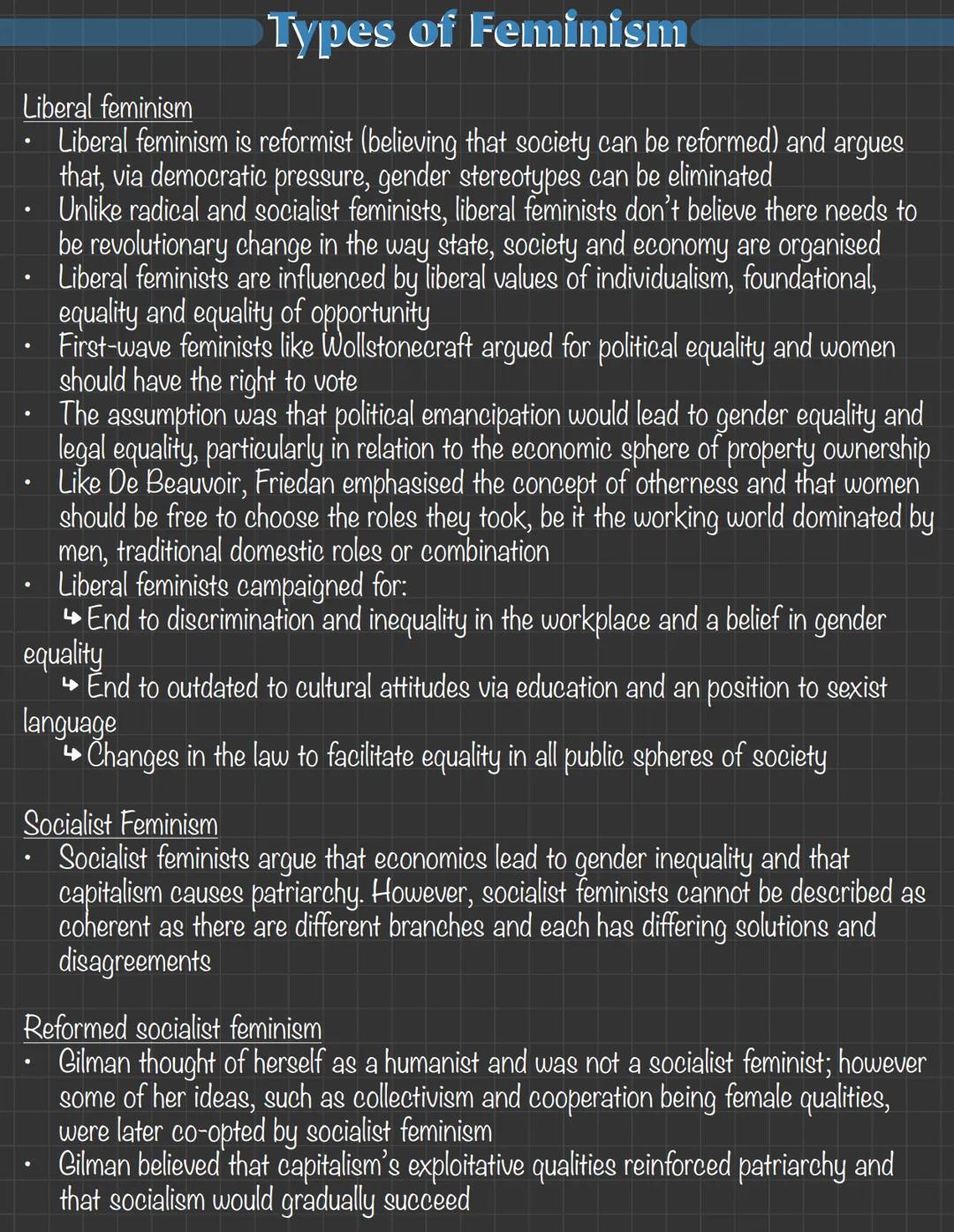 Sex and Gender
Feminism
Feminism differentiate between sex and gender
Sex refers to biological differences between man and woman- humans are