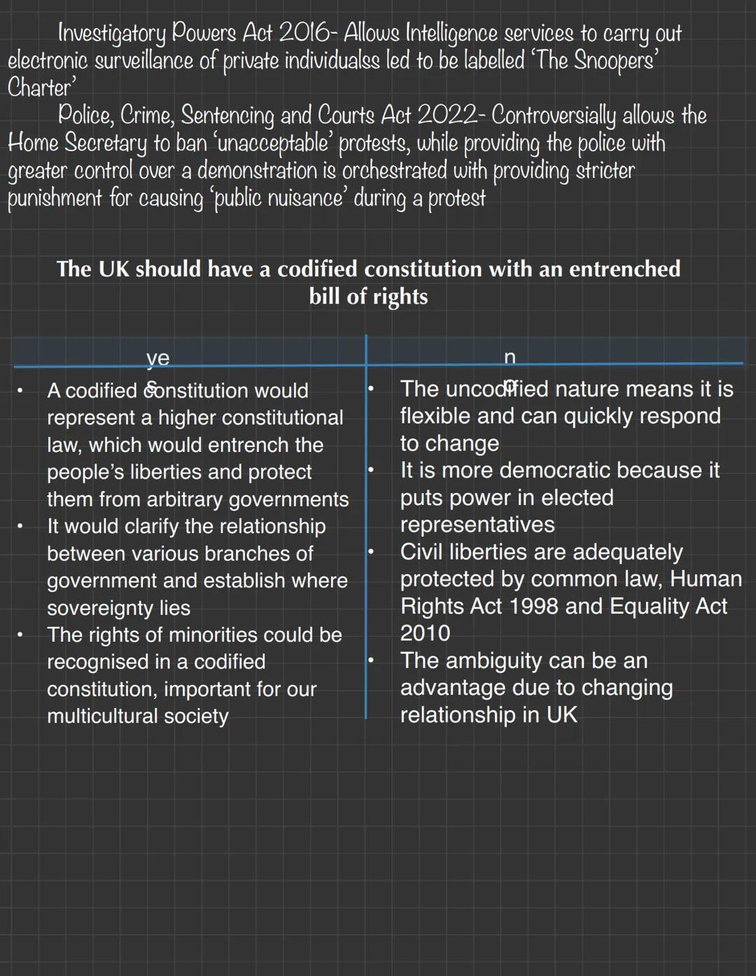 The Nature & Sources of UK Constitution
The nature of the UK constitution
- A constitution is the name given to the fundamental rules outlin