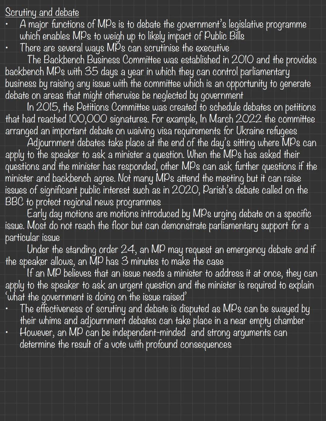 Composition of House of Commons
- The House of Commons is the democratically elected chamber of Parliament
- Each MP represents the interes