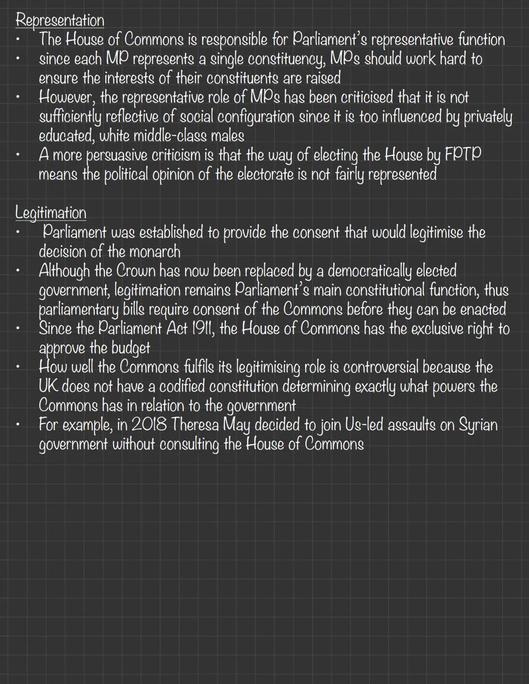 Composition of House of Commons
- The House of Commons is the democratically elected chamber of Parliament
- Each MP represents the interes