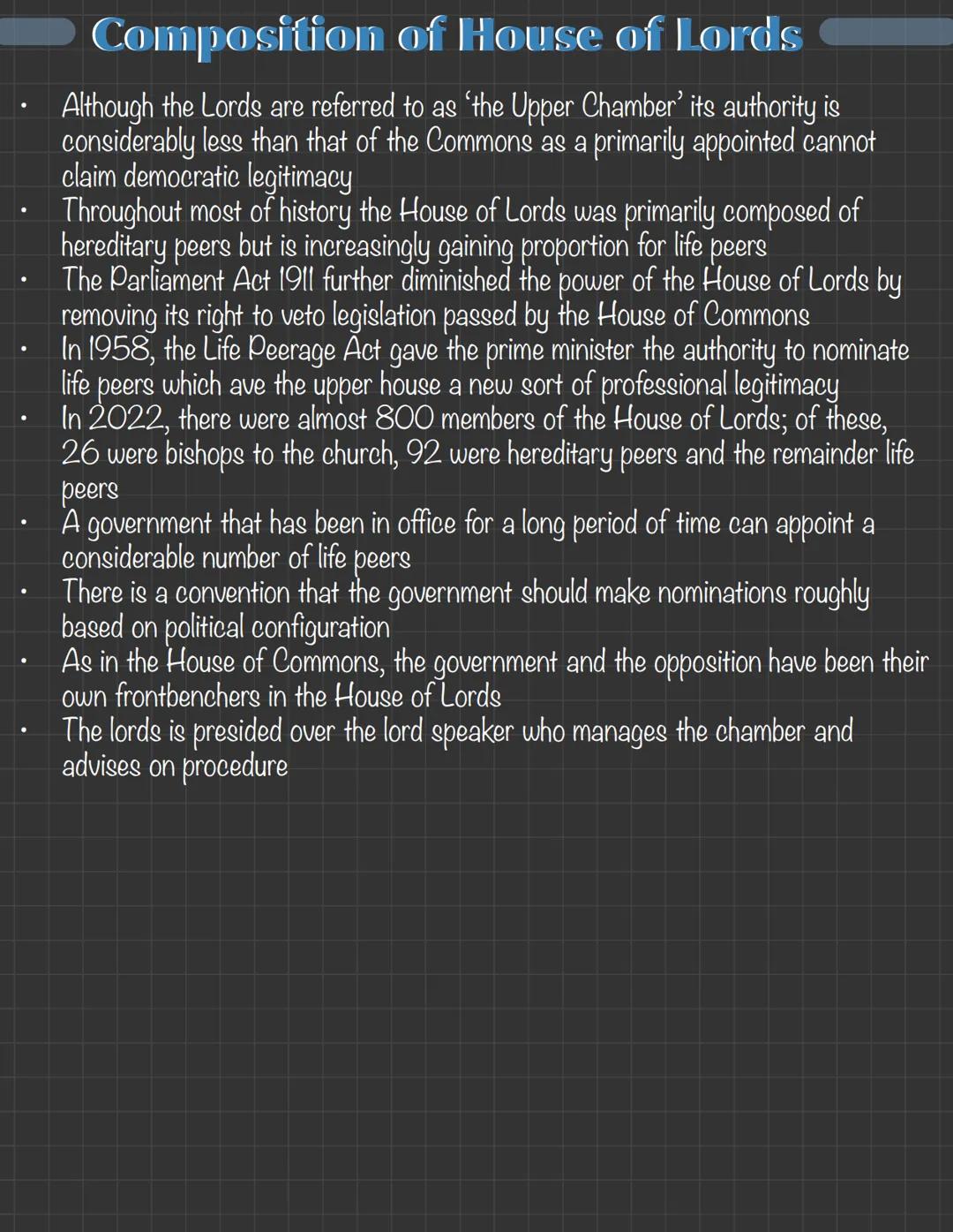 Composition of House of Commons
- The House of Commons is the democratically elected chamber of Parliament
- Each MP represents the interes