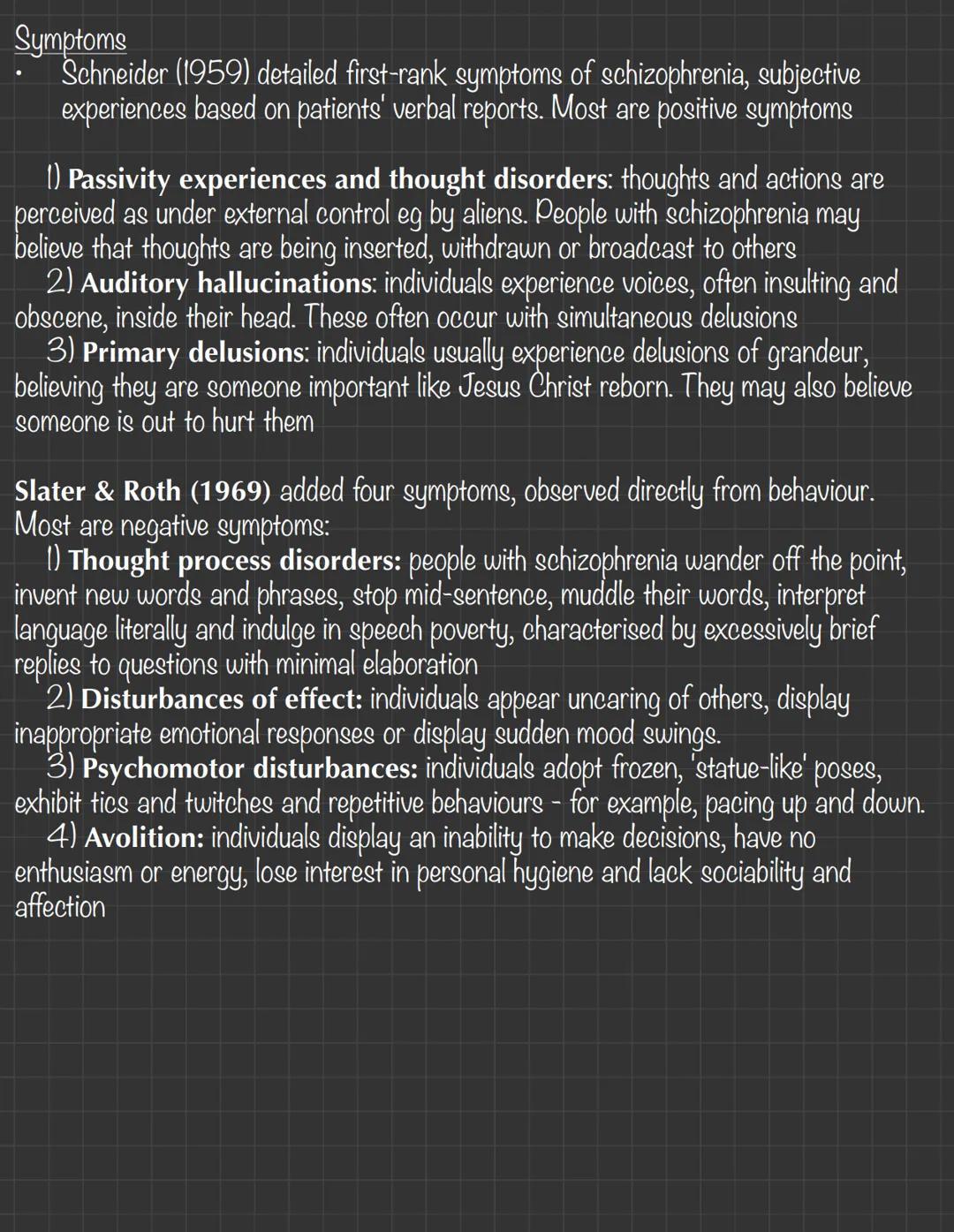 Classification of Schizophrenia
1% of all people develop schizophrenia with differences in prevalence rates, but
considered the most common