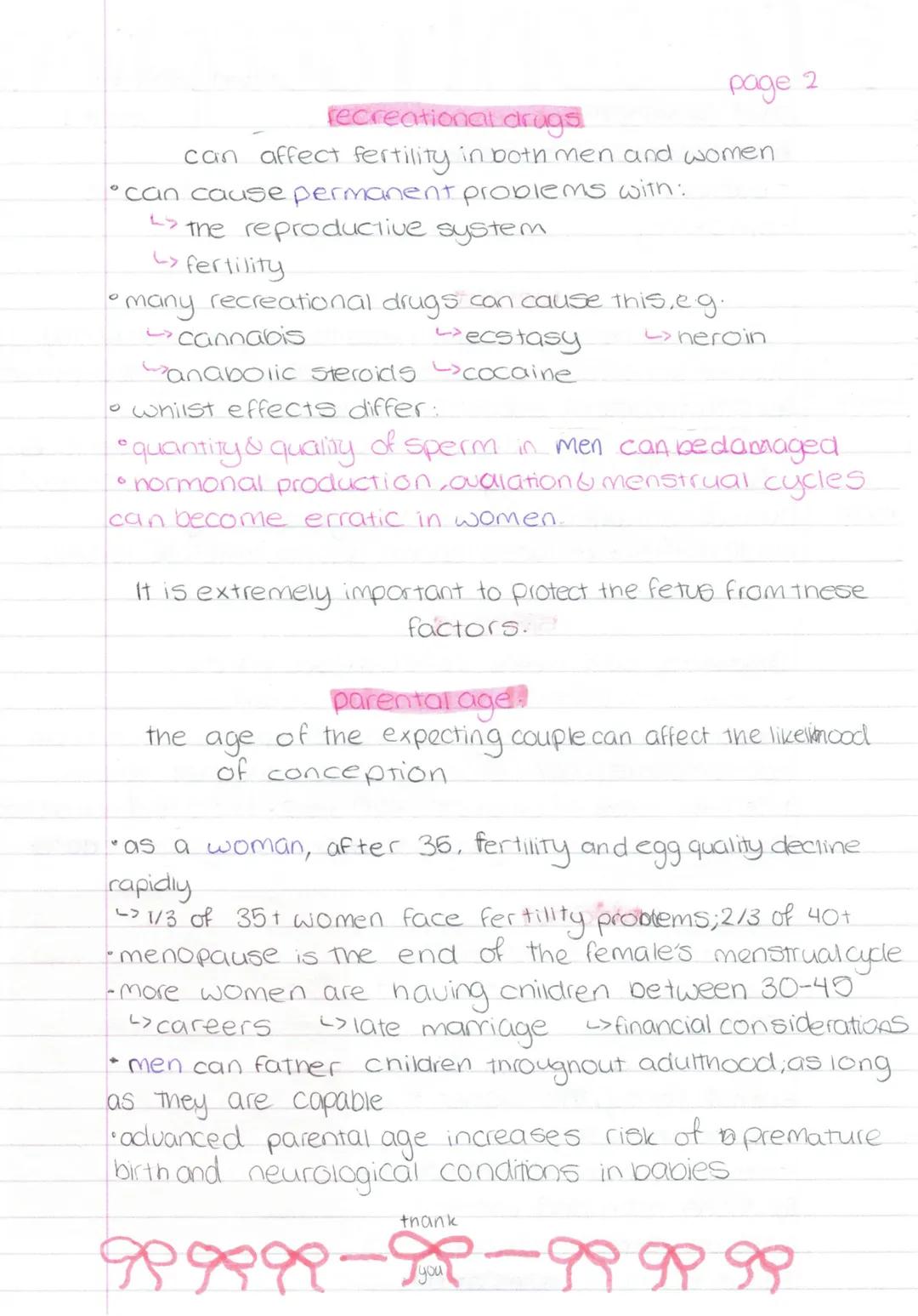 Pre-contraception and health
child development - exam R057 page 1
five factors to consider:
- weight - alcohol - parental age
- smoking - re