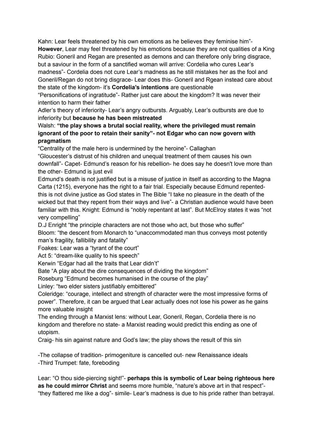 King Lear Notes:
Readings: Lear is like Job from The Bible (Biblical allusion)
"Who am I?" "Lear's shadow"- "I am almost blind with grief; m