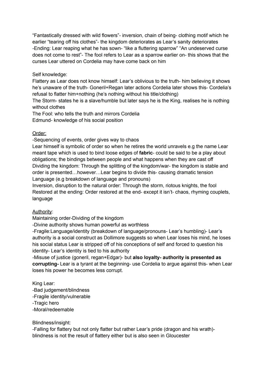 King Lear Notes:
Readings: Lear is like Job from The Bible (Biblical allusion)
"Who am I?" "Lear's shadow"- "I am almost blind with grief; m