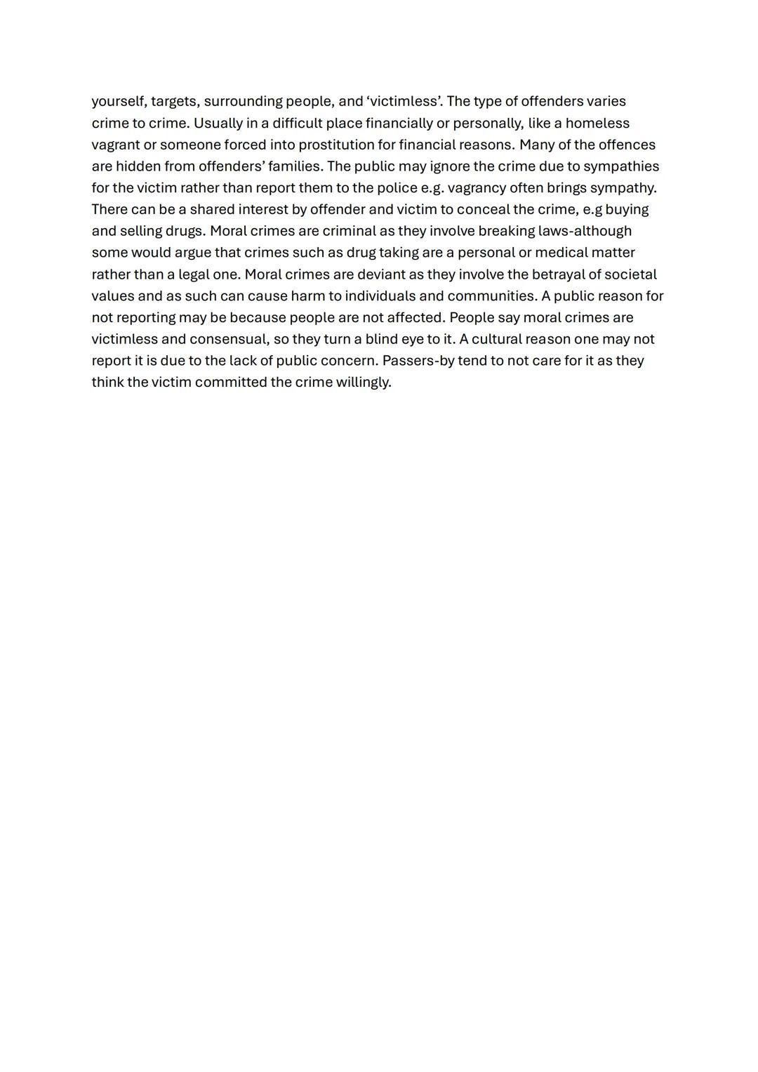 # White collar crime
White collar crime involves financial crimes usually committed by companies,
sometimes against other companies or indi