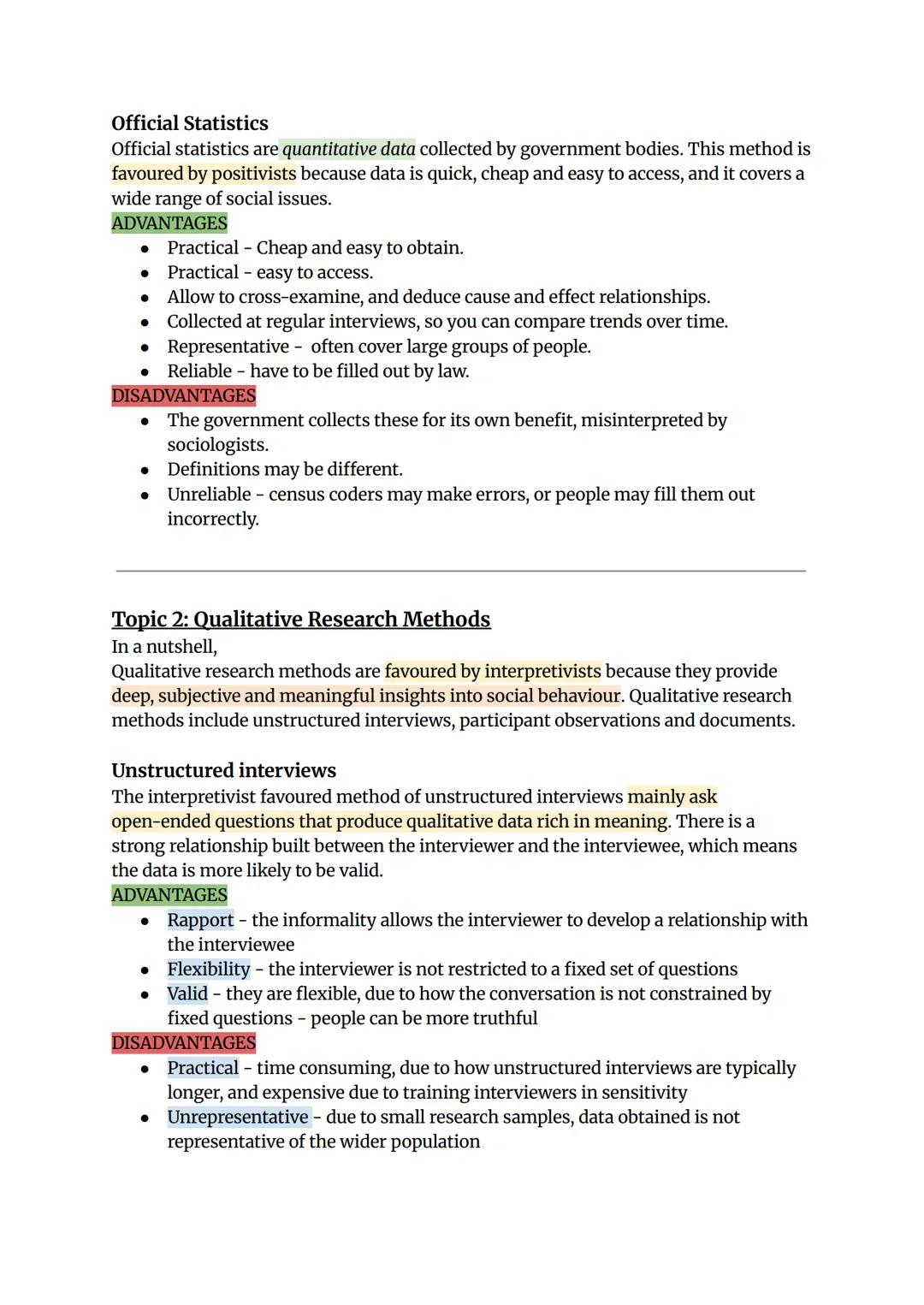 # Sociology: Theory & Methods
## Topic 1: Quantitative Research Methods
In a nutshell,
Quantitative research methods are favoured by posit