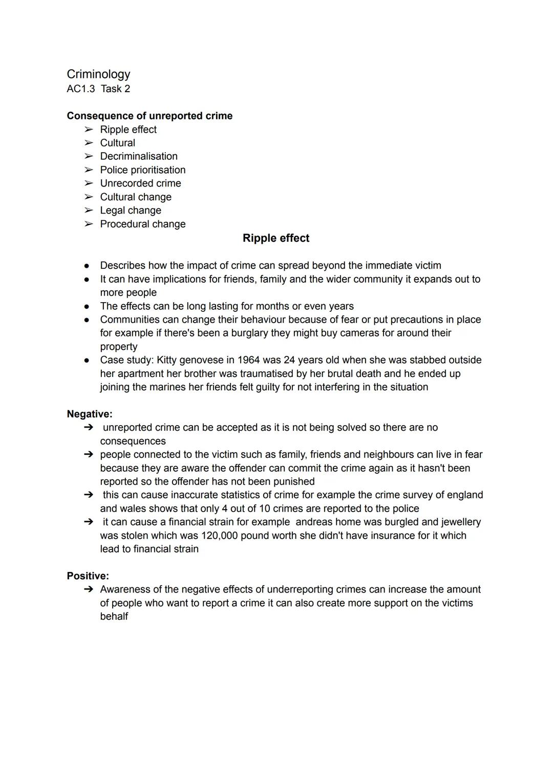 Criminology unit 1 AC1.3