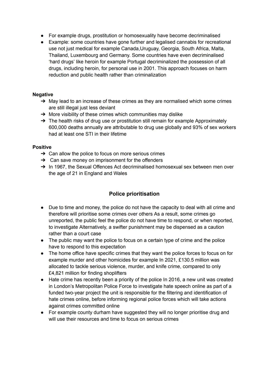 Criminology
AC1.3 Task 2
Consequence of unreported crime
➤ Ripple effect
➤ Cultural
Decriminalisation
Police prioritisation
Unrecorded crim