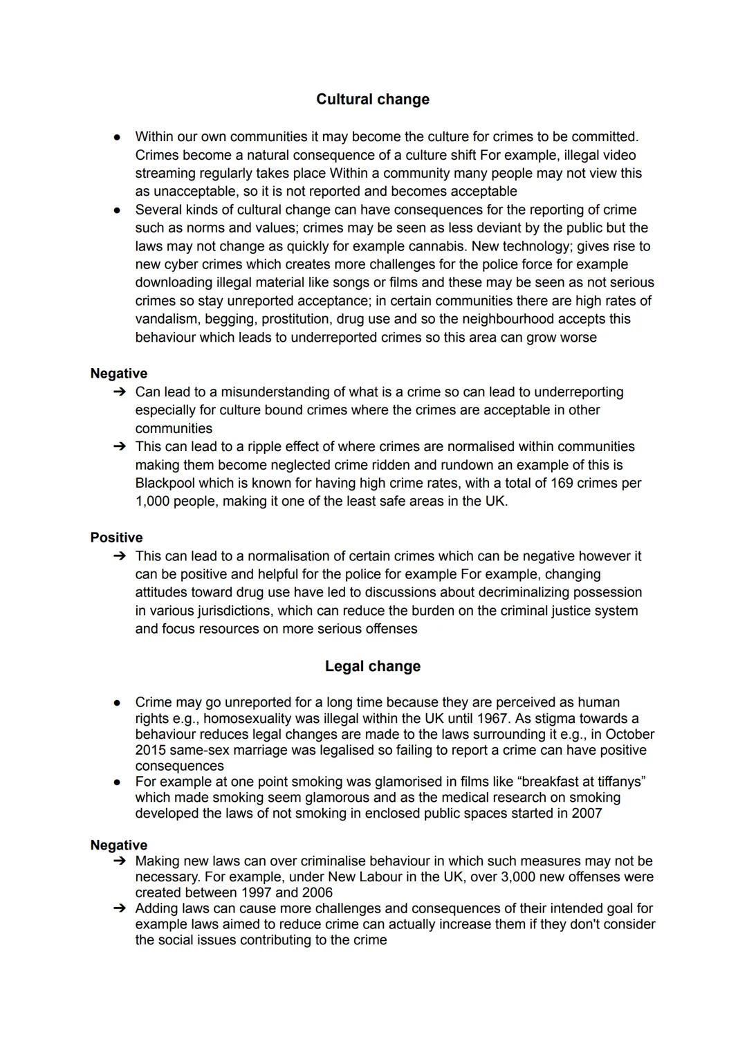Criminology
AC1.3 Task 2
Consequence of unreported crime
➤ Ripple effect
➤ Cultural
Decriminalisation
Police prioritisation
Unrecorded crim
