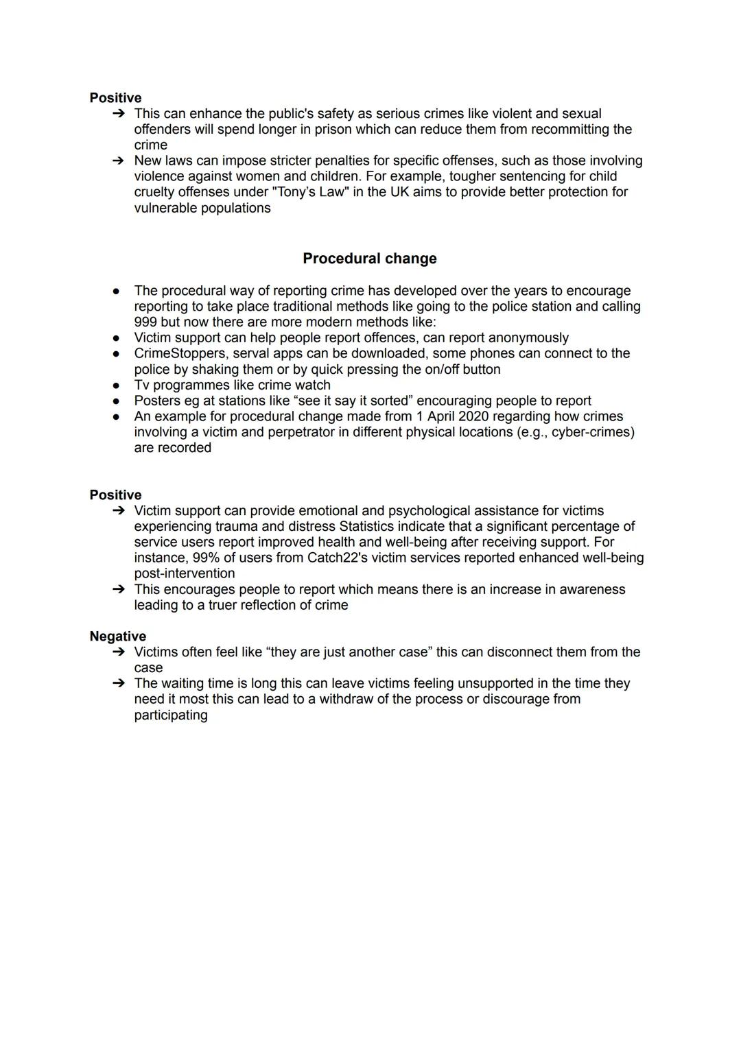 Criminology
AC1.3 Task 2
Consequence of unreported crime
➤ Ripple effect
➤ Cultural
Decriminalisation
Police prioritisation
Unrecorded crim
