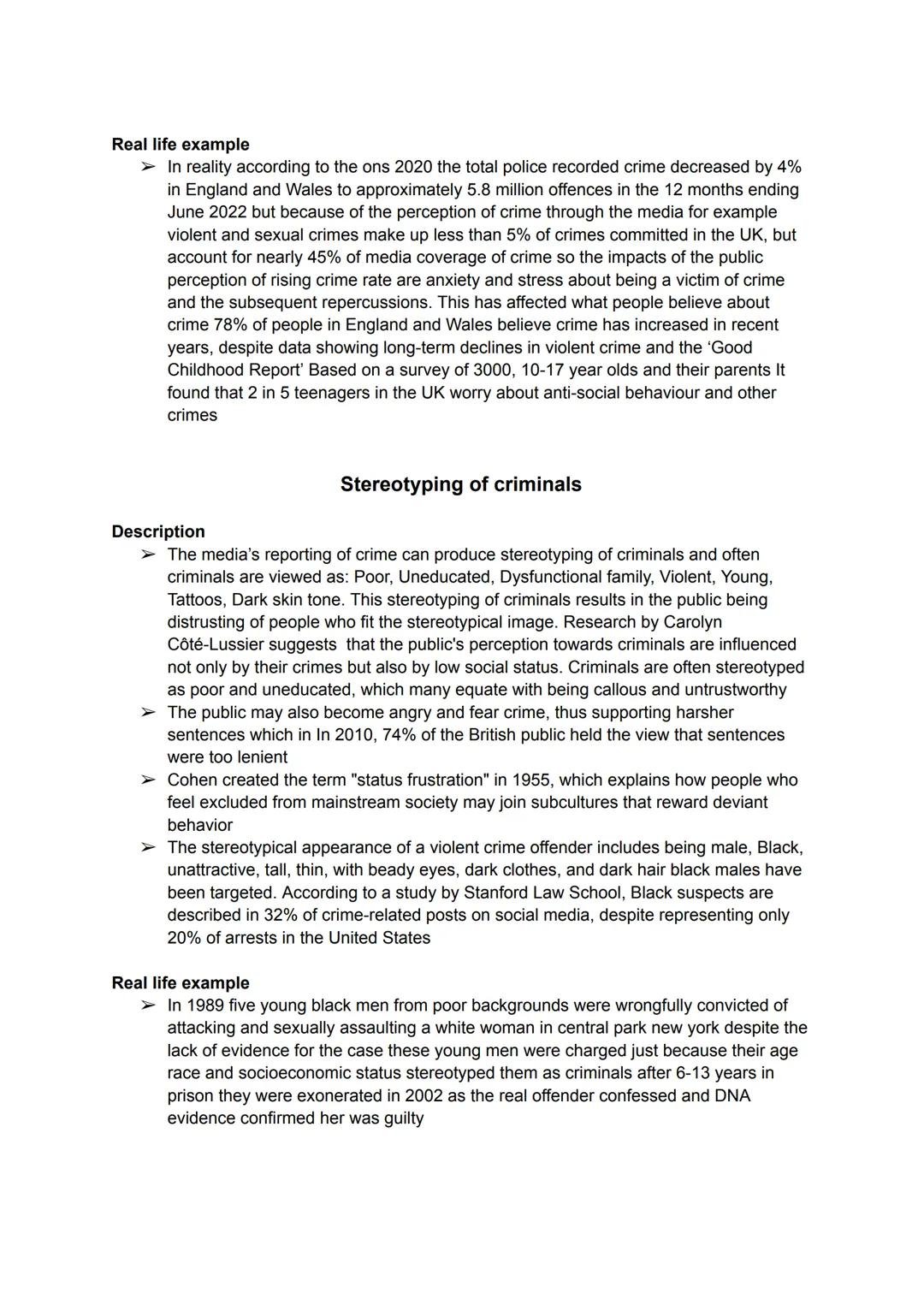 # Criminology
AC1.5 Task 3
Moral panic
Description
➤ Media exaggerates the level of serious crime and the risk of becoming a victim for
exa