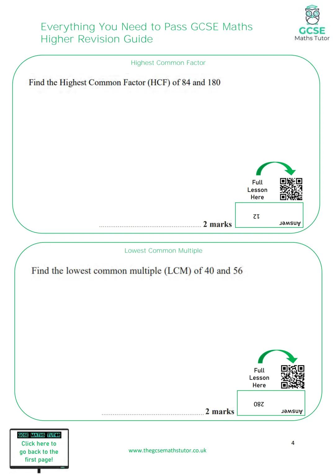 TGMT
THE ULTIMATE
REVISION GUIDE
FOR GCSE MATHS
EVERYTHING YOU NEED TO
PASS YOUR GCSE MATHS EXAM
HIGHER TIER
WWW.THEGCSEMATHSTUTOR.CO.