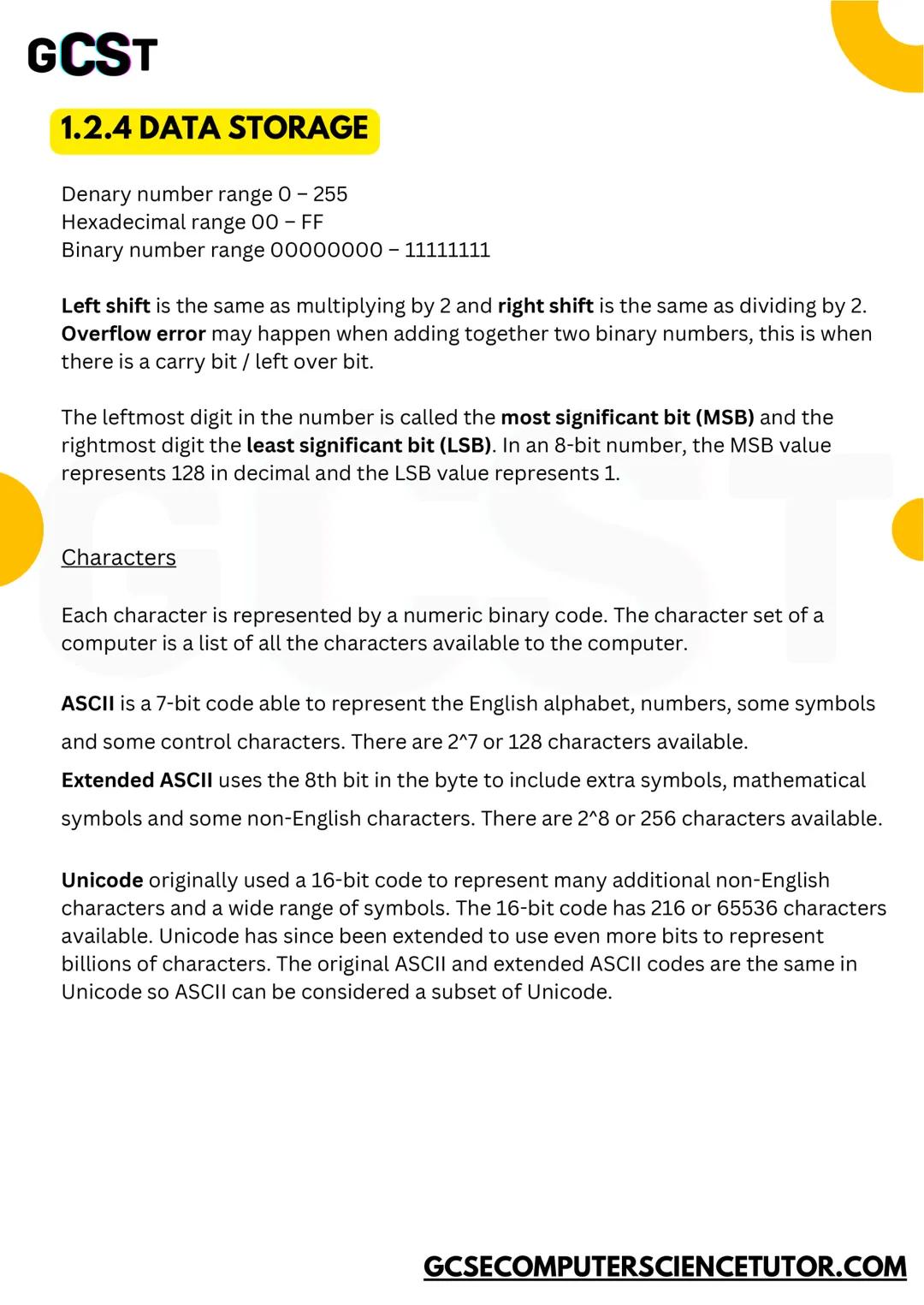 # GCST
# 1.1
# SYSTEMS
# ARCHITECTURE
CONCISE NOTES
GCSE OCR
GCSECOMPUTERSCIENCETUTOR.COM # GCST
## 1.1.1 ARCHITECTURE OF THE CPU
Th