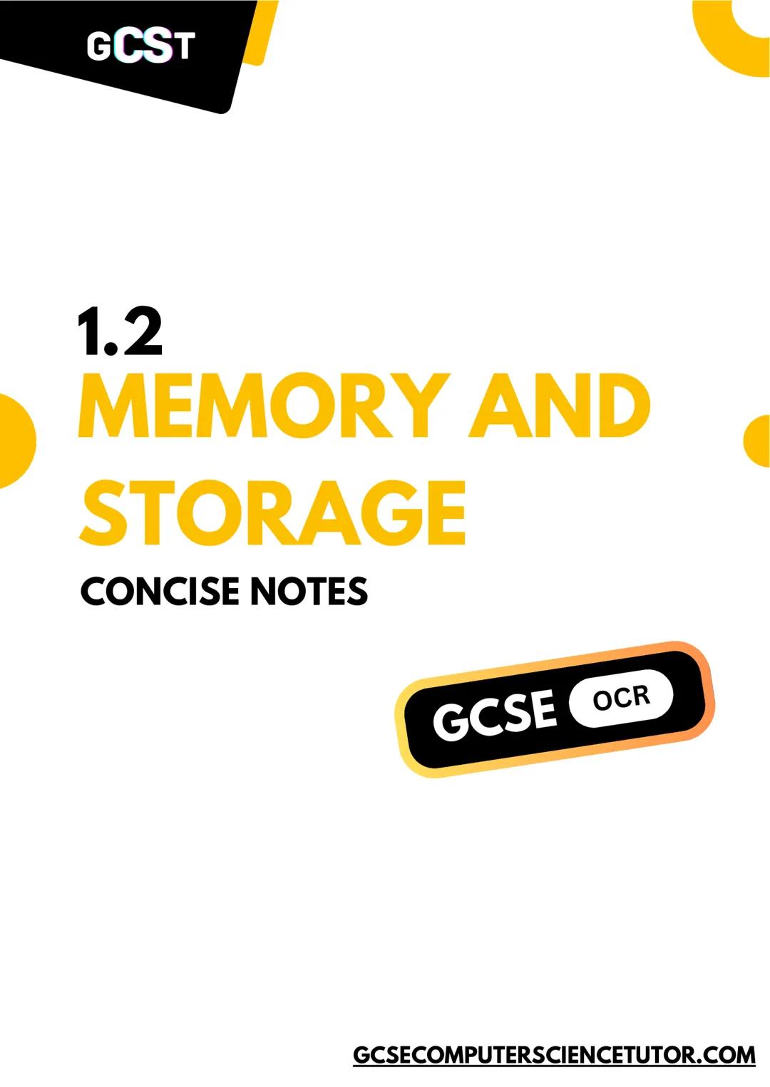 # GCST
# 1.1
# SYSTEMS
# ARCHITECTURE
CONCISE NOTES
GCSE OCR
GCSECOMPUTERSCIENCETUTOR.COM # GCST
## 1.1.1 ARCHITECTURE OF THE CPU
Th