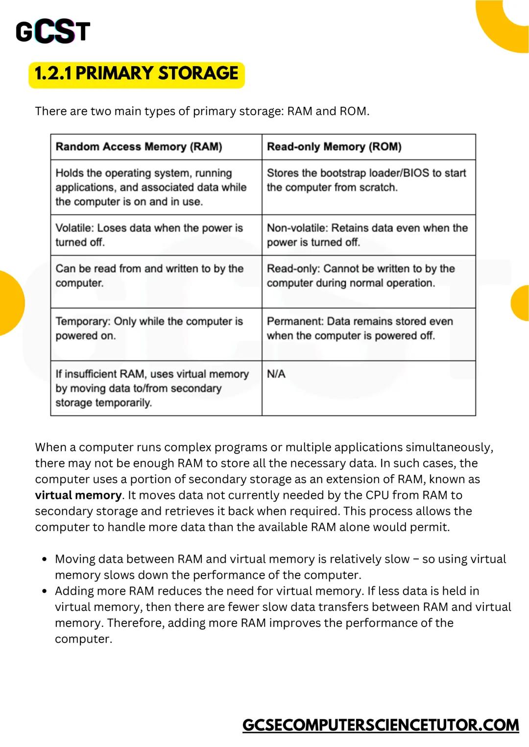 # GCST
# 1.1
# SYSTEMS
# ARCHITECTURE
CONCISE NOTES
GCSE OCR
GCSECOMPUTERSCIENCETUTOR.COM # GCST
## 1.1.1 ARCHITECTURE OF THE CPU
Th