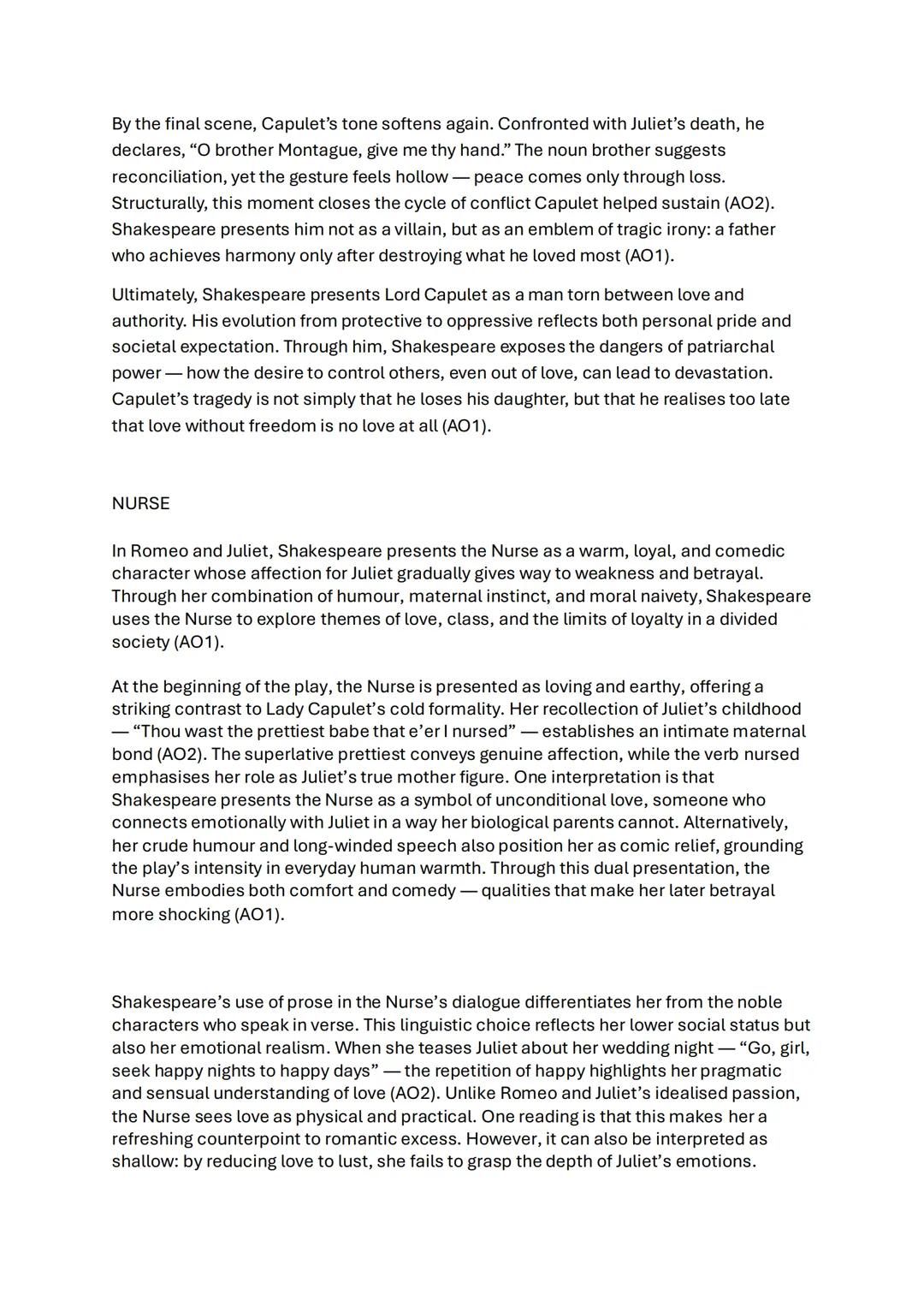 # ROMEO + JULIET 25 MARKERS FULL
ROMEO
In Romeo and Juliet, Shakespeare presents Romeo as a passionate, impulsive and
idealistic young man