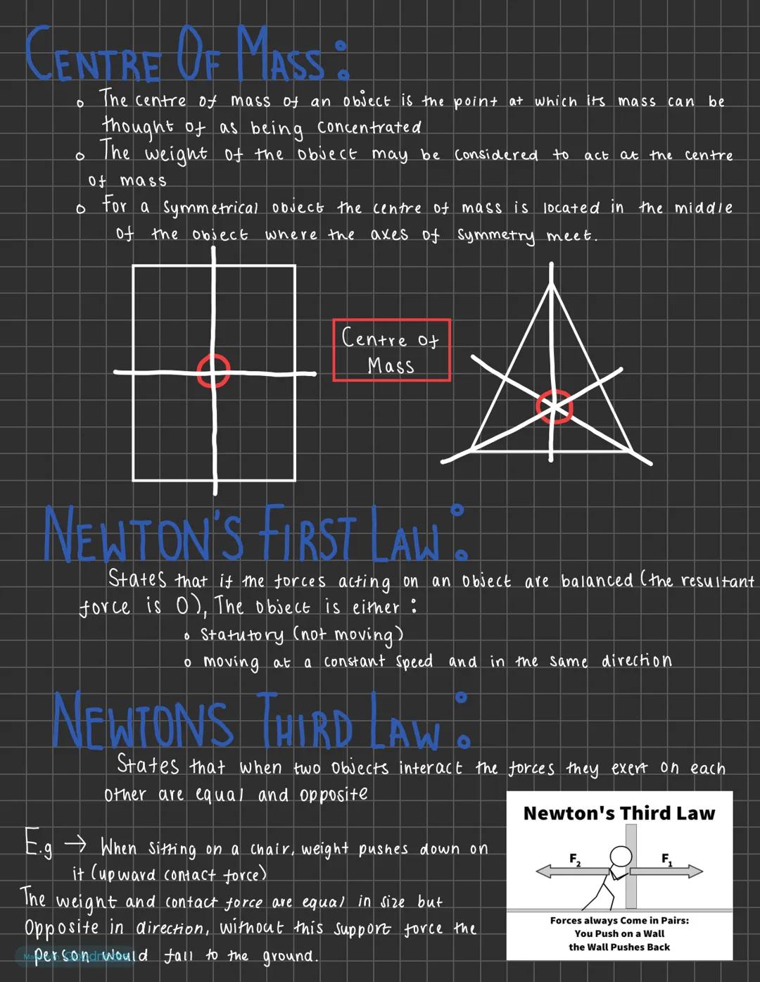 COMBINED AQA
PHYSICS FOUNDATION
CONTENT:
FORCES IN BALANCE
→Scalars and Vectors.
→ Resultant Force
→ Centre of mass
→ Newtons First Law
→ Ne